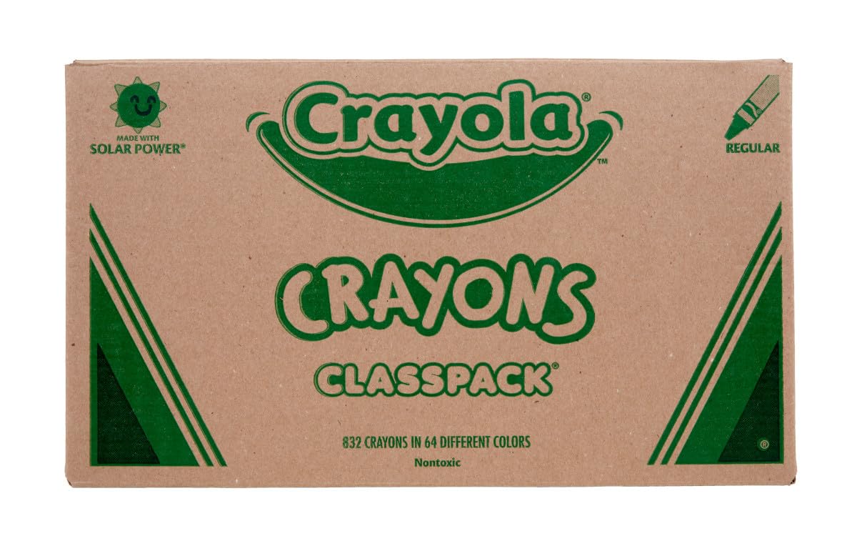 Crayola Crayon Classpack (832 Count) - Bulk School Supplies for Classrooms, 13 Sets of 64 Crayons, Kids Arts & Crafts Supplies - Perfect for Classroom Activities, Art Projects & Creative Learning