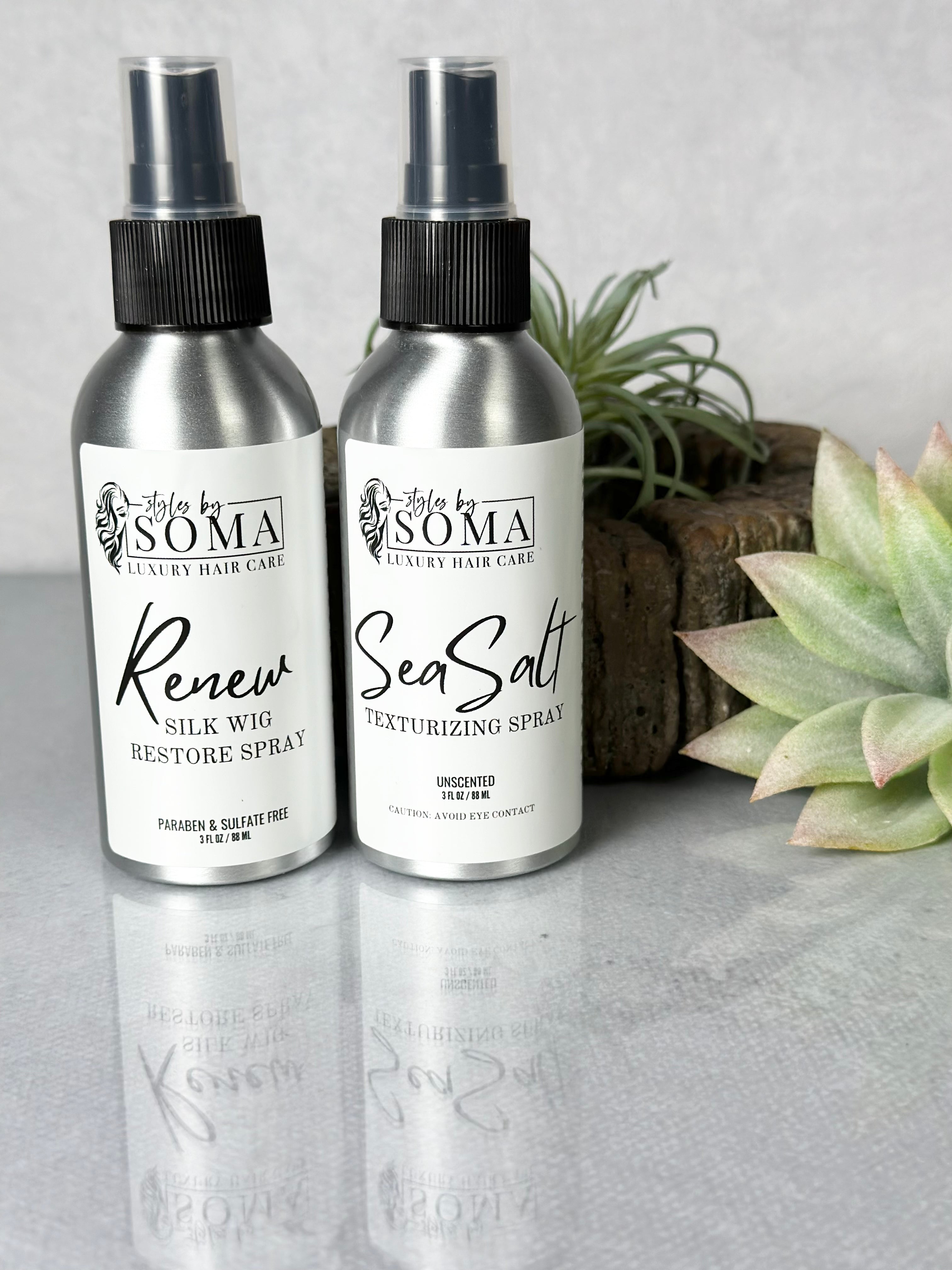 Dynamic Duo Hair Styling Set - Renew Spray & Sea Salt Spray for Textured Beach Waves and Volume - Perfect for Everyday Styling and Special Occasions
