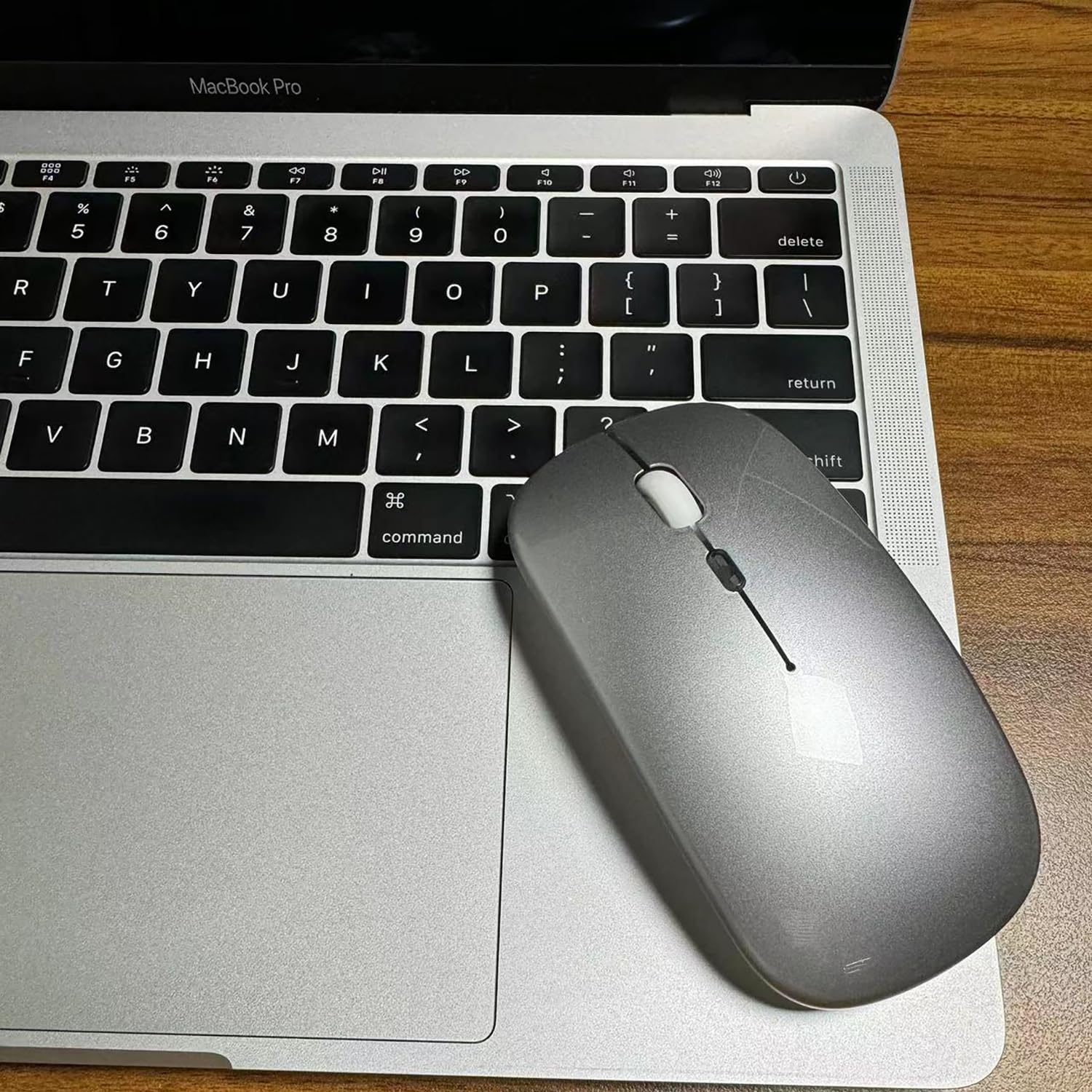 Wireless Bluetooth Mouse for Laptop, MacBook, iPad, PC - Compatible with MacBook Air/Pro, Windows, Chromebook (Silver White) - Perfect for Office, Home & Travel Use