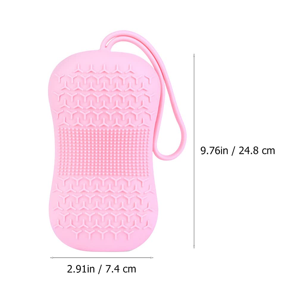 EXCLUZO 2-Pack Silicone Bath Brushes for Body Scrub & Exfoliation - Soft Cleaning Brush Set (Blue & Pink) | Home Spa, Shower & Bathroom Essentials for Gentle Skin Care