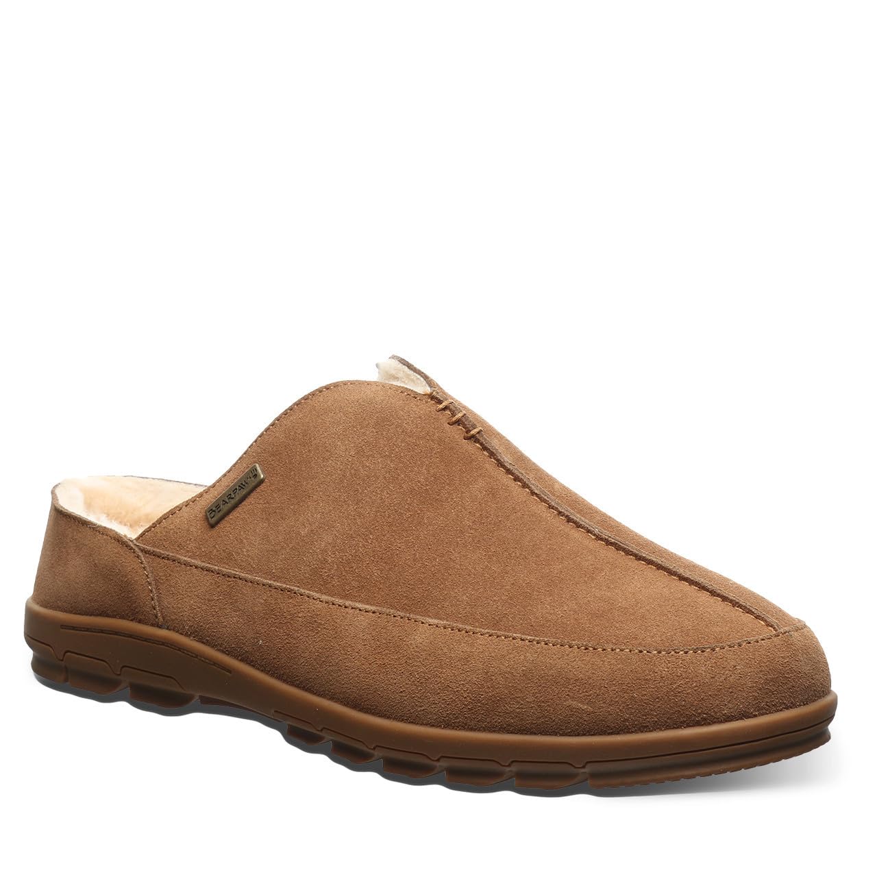 BEARPAW Men's Bruce Suede Slip-On Slippers - Comfortable Casual Shoes for Indoor & Outdoor Wear - Perfect for Lounging, Errands, and Relaxing at Home