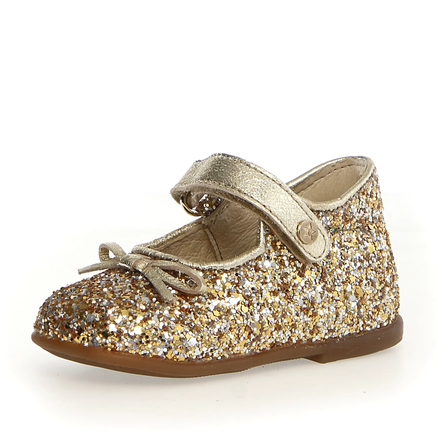 Naturino Girls Ballet Flats - Platinum Silver | Comfortable & Stylish Shoes for Dance, School & Everyday Wear