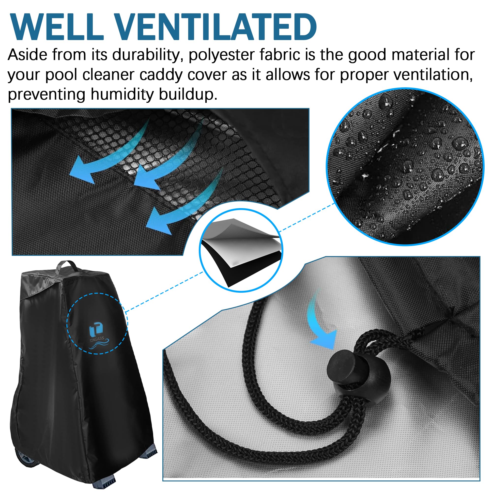 TonGass Swimming Pool Cleaner Cover - Exact Replacement for Maytronics 9991794-R1, Compatible with Dolphin Robotic Caddy - Durable Pool Accessory for Easy Storage & Protection