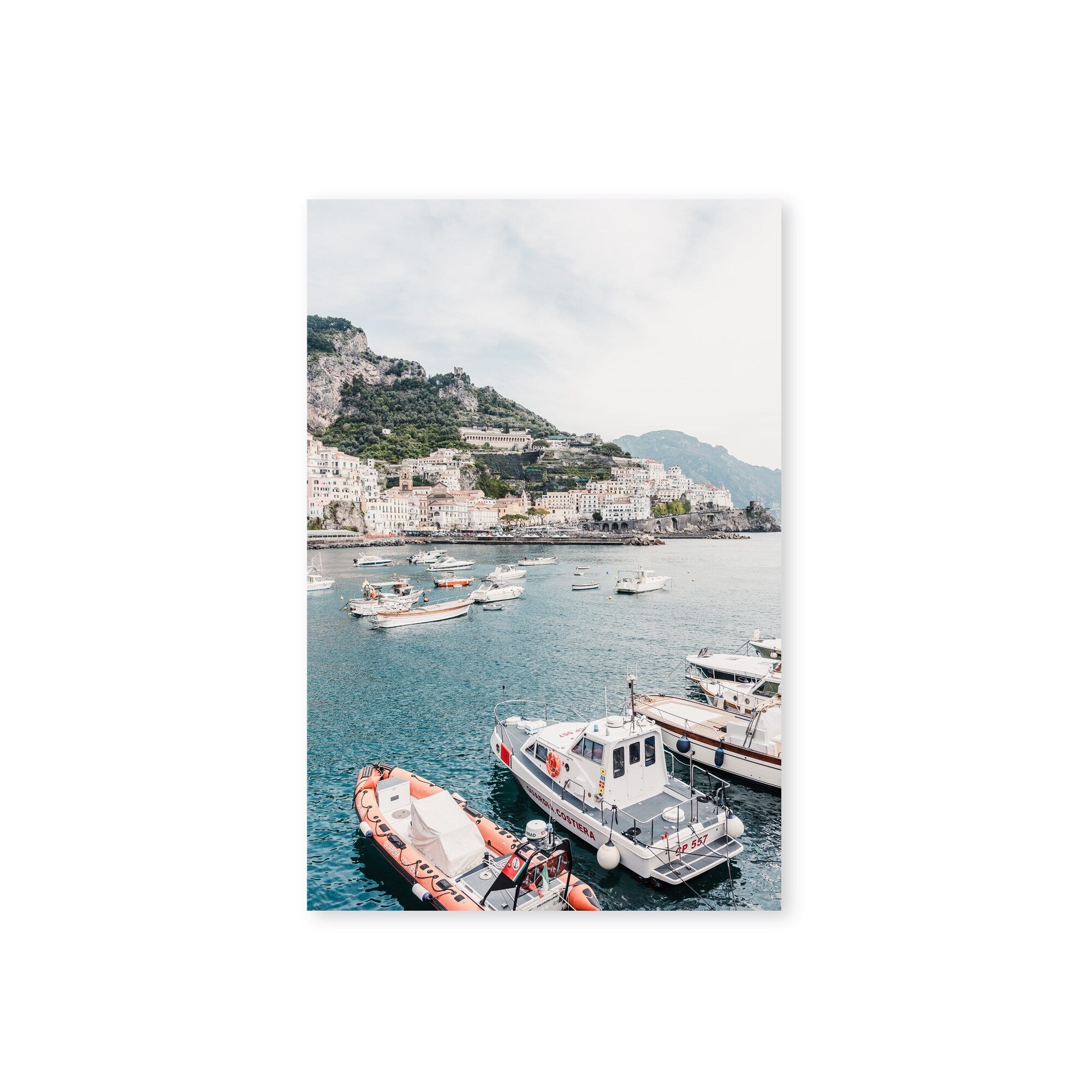 Amalfi Coast Framed Textured Wall Art - Handmade Canvas Painting for Living Room, Bedroom & Office Decor | Coastal Italy Landscape Artwork | Perfect Gift for Home Interior Design