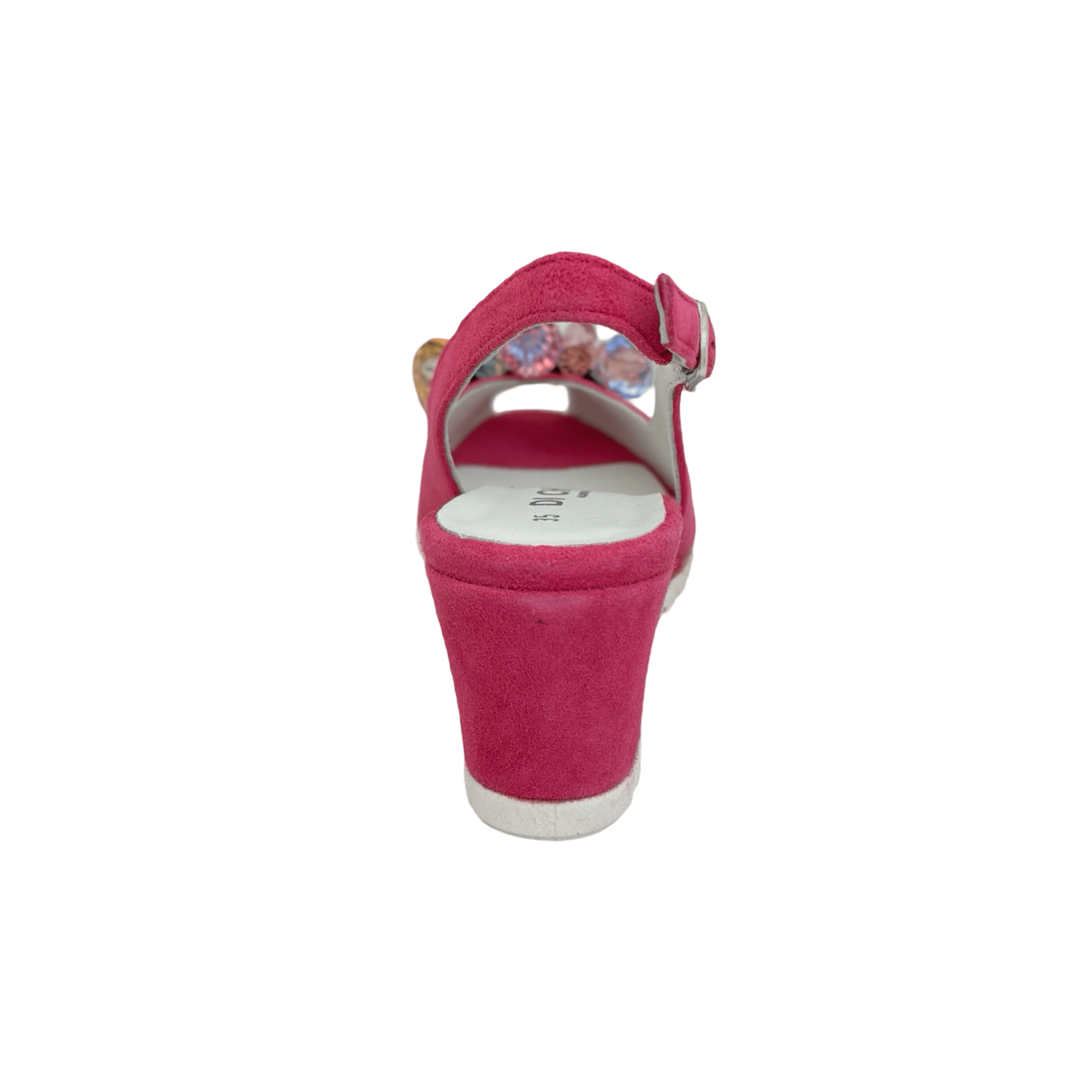 11025 Women's Pink Jewel Wedge Sandal - Comfortable High Heel Shoes for Summer, Beach, Party & Casual Wear