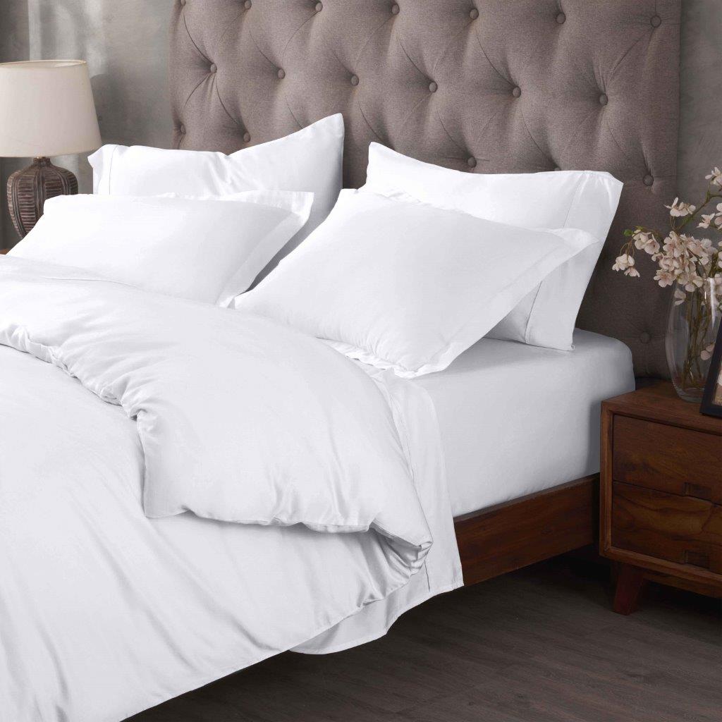 Premium Egyptian Cotton 400 Thread Count Duvet Cover Set - Ultra Soft & Breathable Bedding for Luxury Hotels & Master Bedrooms