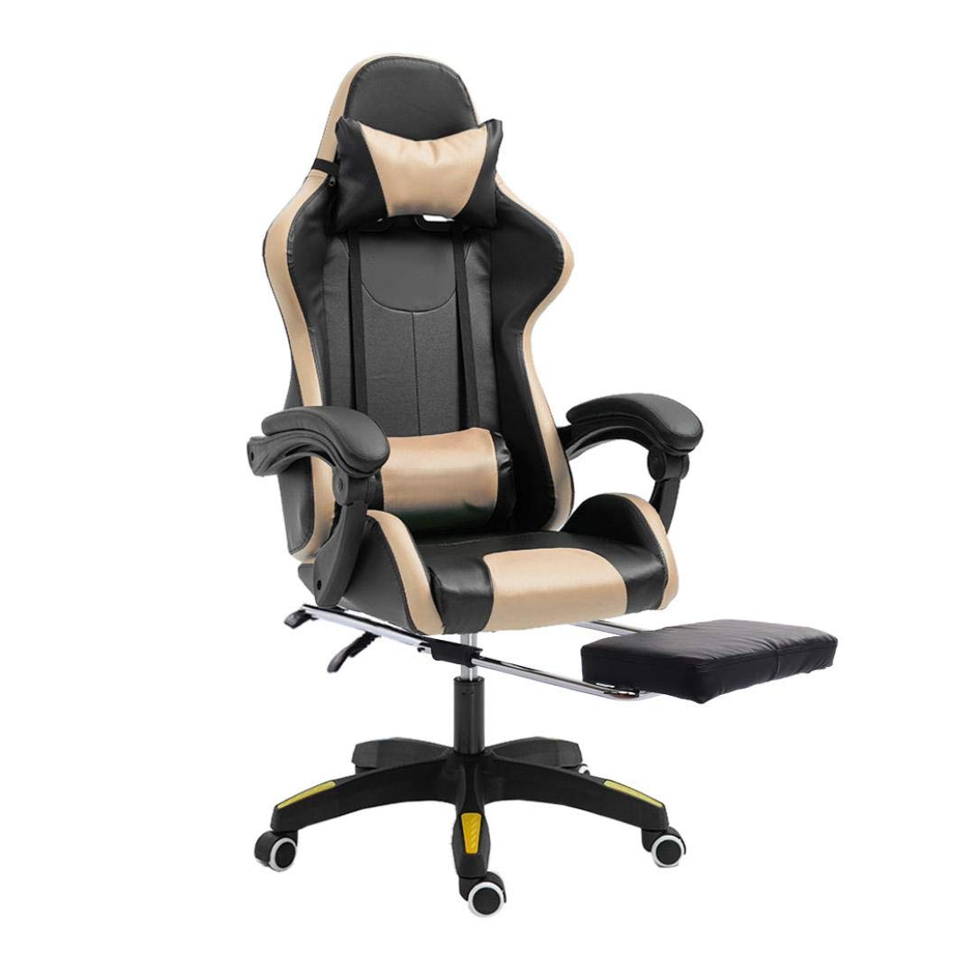 Ergonomic Gaming Chair with Footrest - Adjustable Height & Backrest Racing Style Computer Chair for Adults & Teens - Supports Up to 300 lbs - Perfect for Esports, Streaming & Home Office Setup