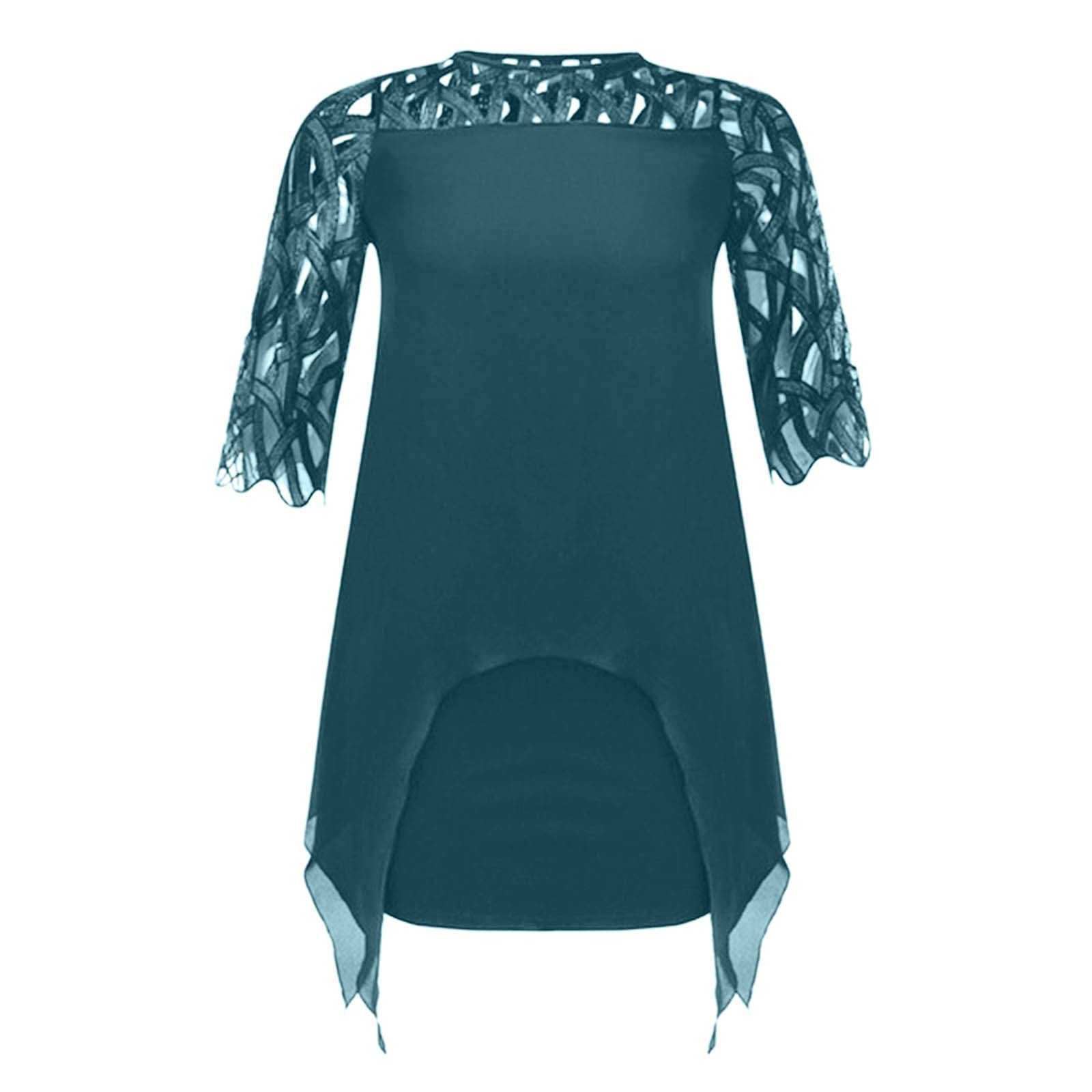 **Elegant Seven-Panel Lace & Chiffon Plus Size Dress for Women – Flowy Sleeves & Fashionable Splicing Design – Perfect for Parties, Weddings & Special Occasions**