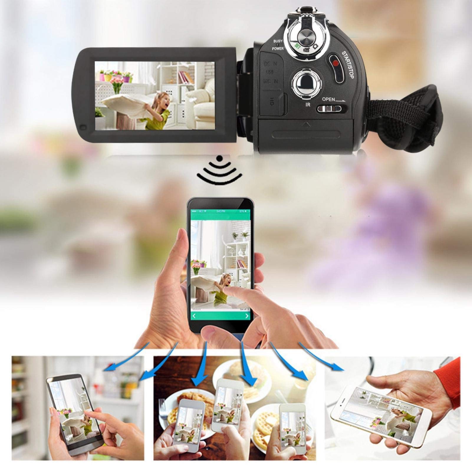 4K Ultra HD Digital Camcorder with 1080P Full HD, 3.0