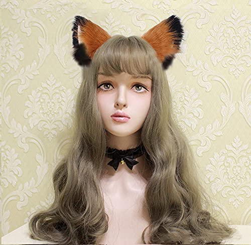 Fxaelian Animal Fox Cat Dog Ears Headband - Cute Fluffy Cosplay Costume Accessories for Halloween, Christmas Parties, Anime Conventions & TikTok Videos