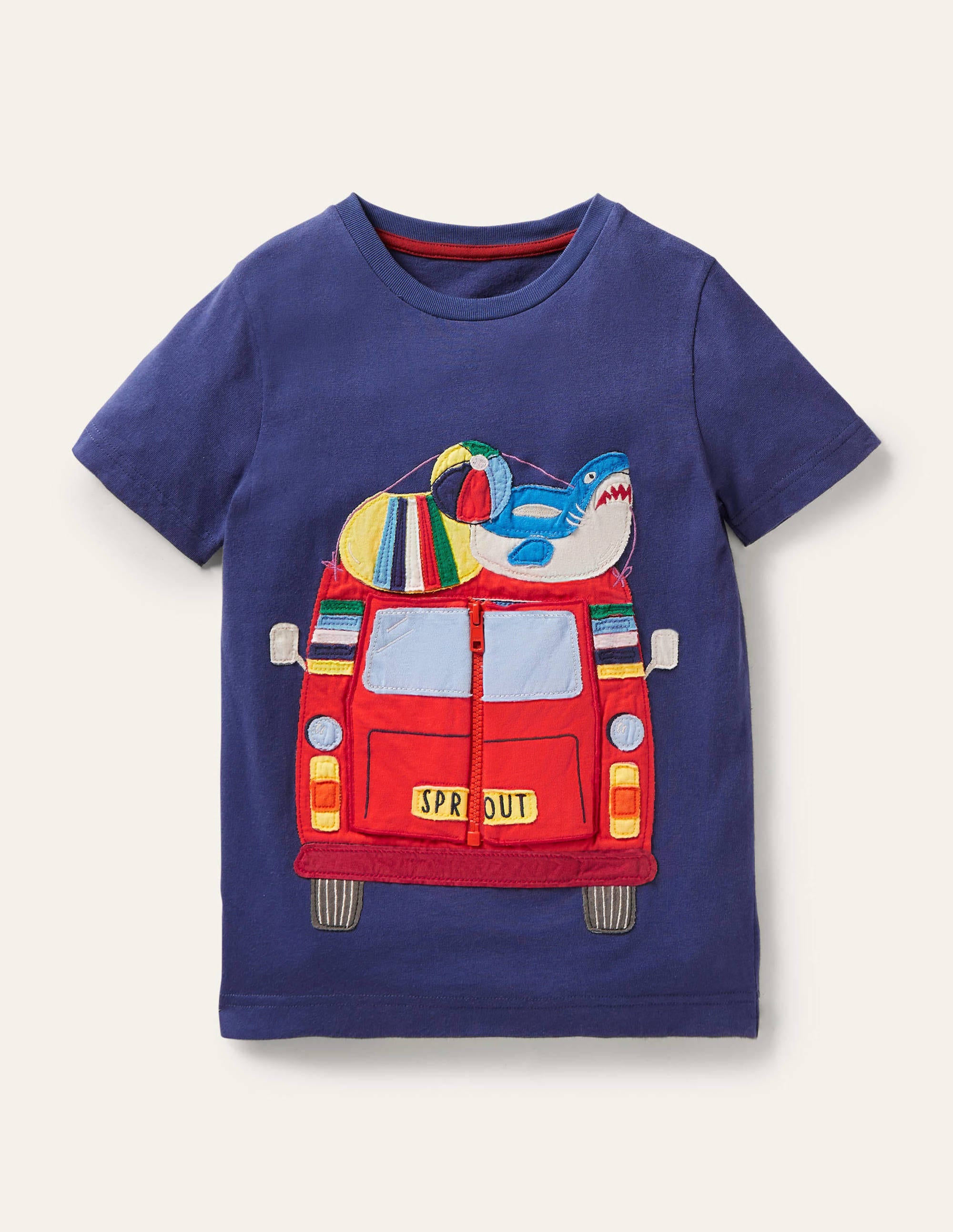 Adventure Zip T-Shirt for Men & Women - Starboard Blue Camper Van Graphic - Comfortable Travel & Outdoor Tee for Camping, Road Trips & Hiking