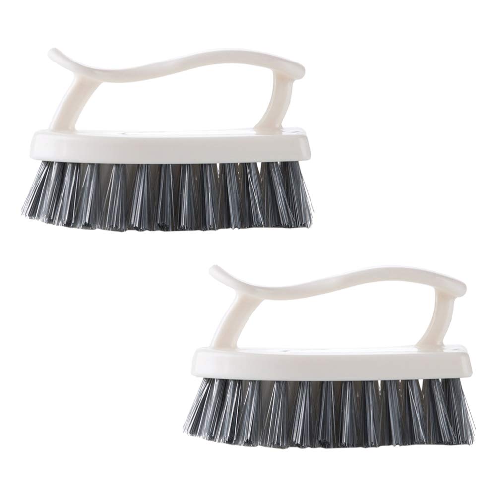 2-Pack Multi-Purpose Cleaning Brushes for Bathroom, Underwear, Clothes & Boots - Heavy Duty Plastic Scrub Brush for Household Cleaning, Laundry & Dry Clothes - Perfect for Kitchen, Bathroom & Outdoor Use
