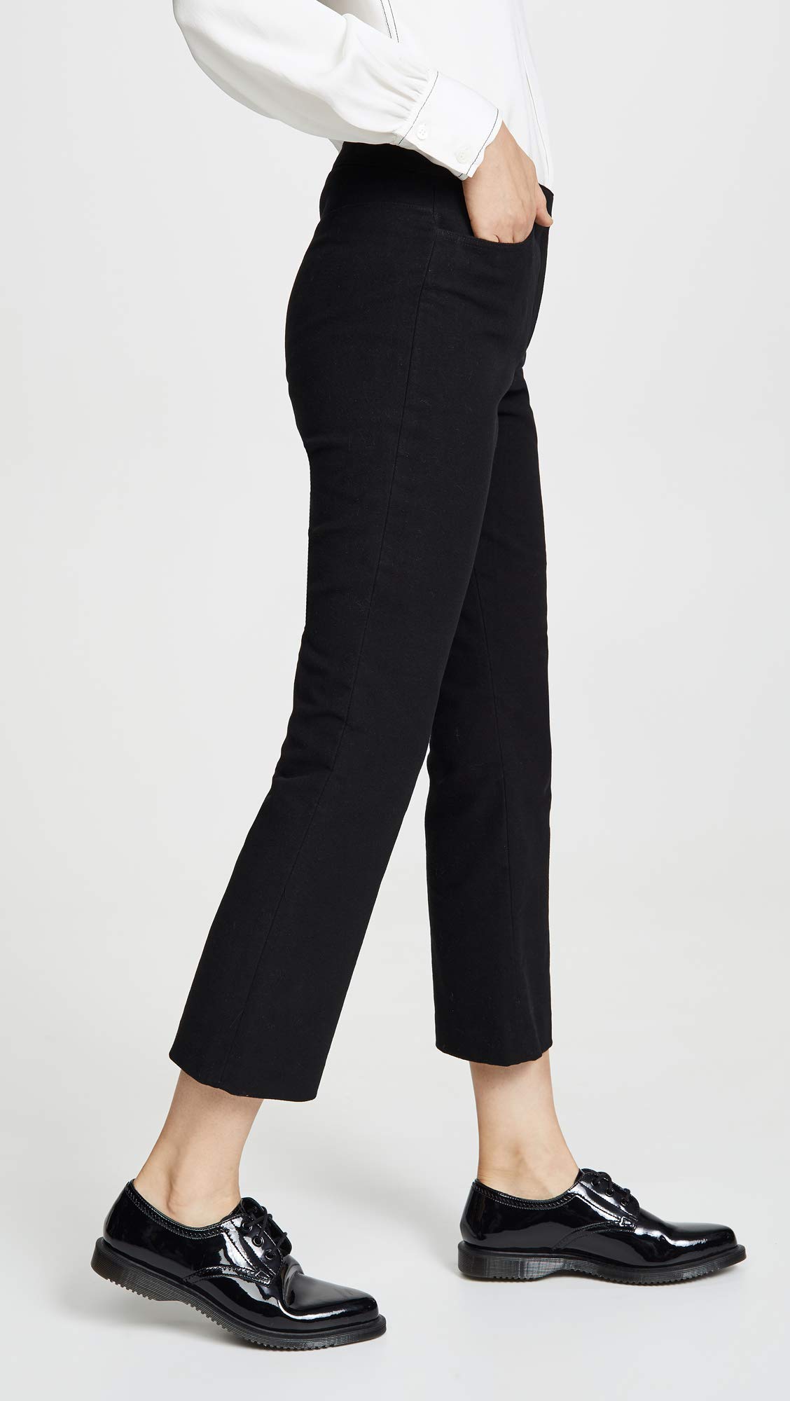 Theory Women's Slim Fit Crop Pants - Black Size 8 | High Waisted Office Trousers for Work & Business Casual Outfits