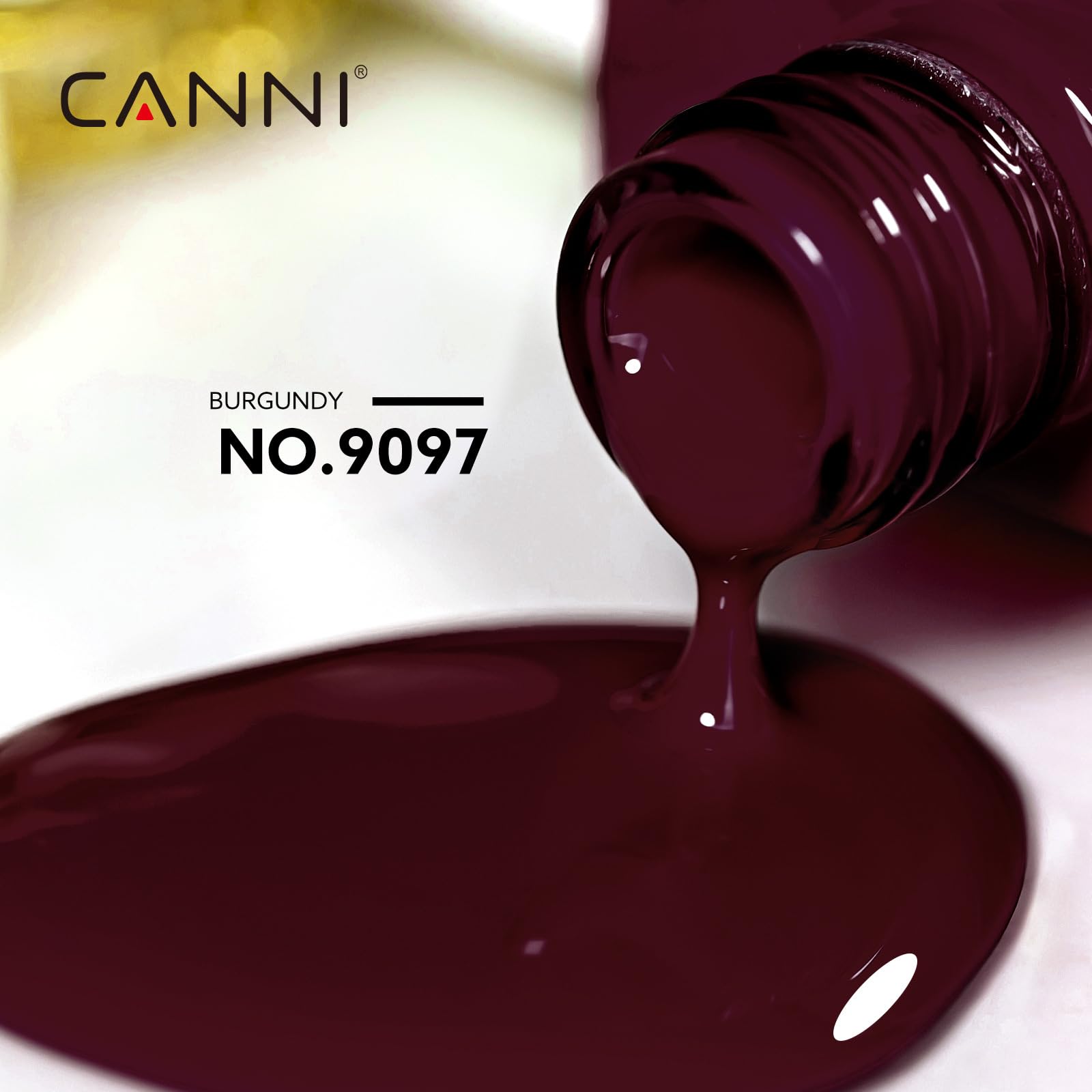 CANNI Dark Red Gel Nail Polish - 1Pcs Burgundy Soak Off UV/LED Gel Polish, High Gloss Long Lasting Nail Lacquer for French Manicure, Salon & DIY Home Nail Art (Perfect for Parties, Weddings & Special Occasions)