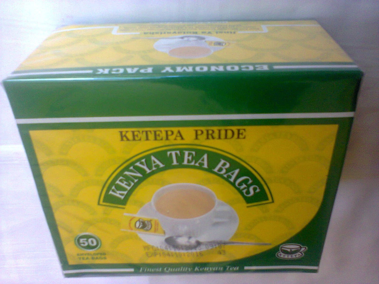 Premium Kenya Tea - Ketepa Pride Black Tea - 50 Count Enveloped Tea Bags for Morning Boost & Afternoon Relaxation