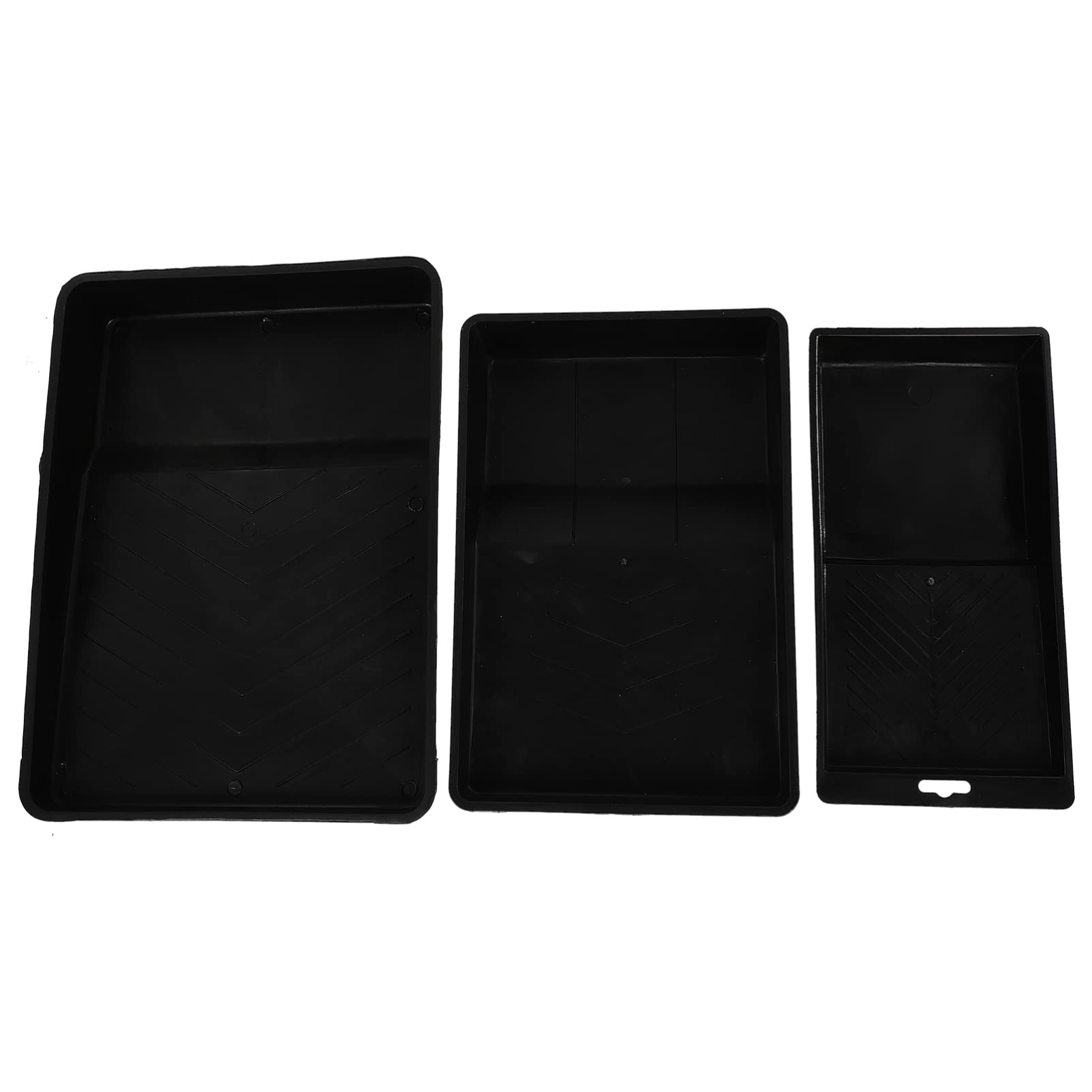 3-Piece Large Capacity Plastic Paint Mixing Trays – Wall Painting Tool with Paintbrush Holder & Storage for Pigment Mixing | Perfect for DIY Home Painting Projects & Professional Use