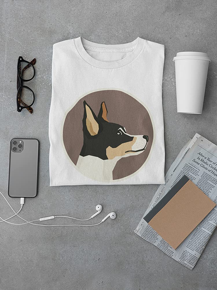 Fox Terrier Dog Profile Icon Men's T-Shirt - Funny Pet Lover Gift for Dog Owners - Perfect for Casual Wear & Dog-Themed Events