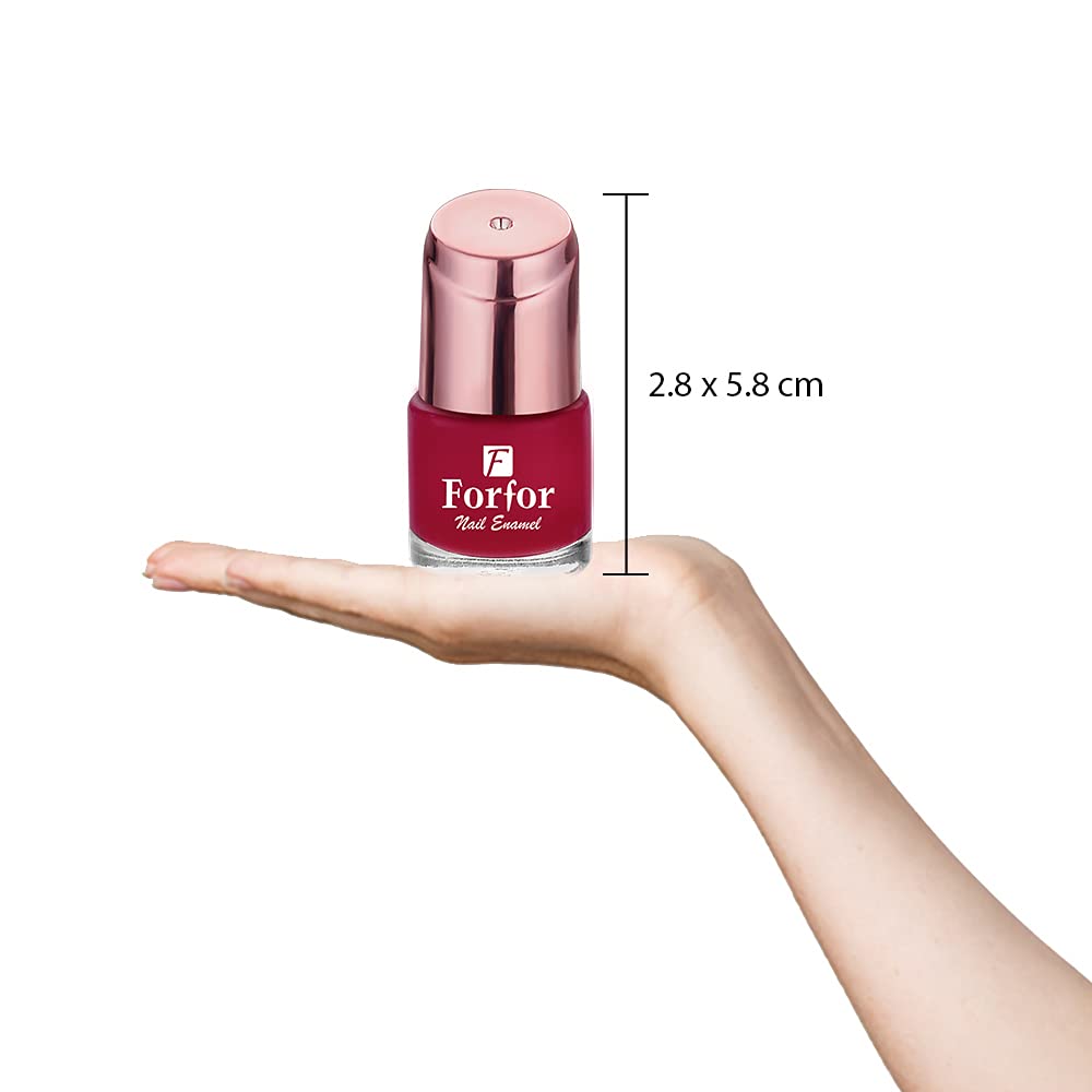 FORFOR® Long-Lasting Glossy Nail Polish - Elegance Red (0.5oz) | Chip-Resistant & High Shine Formula | Perfect for Parties, Weddings & Special Occasions