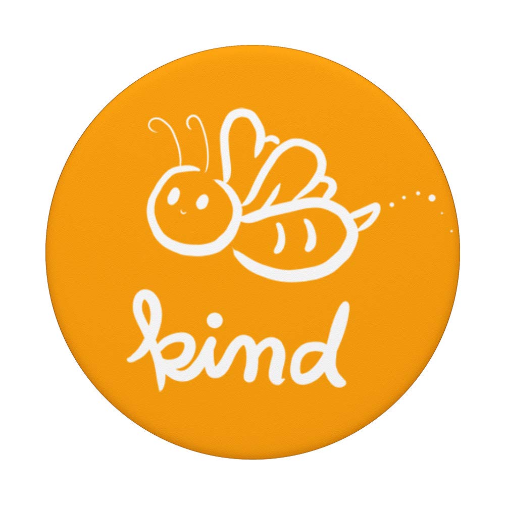 Bee Kind Cute Honey Bee Graphic PopSockets PopGrip - Swappable Phone Grip for iPhone, Samsung & Tablets - Perfect for Work, Travel & Everyday Use