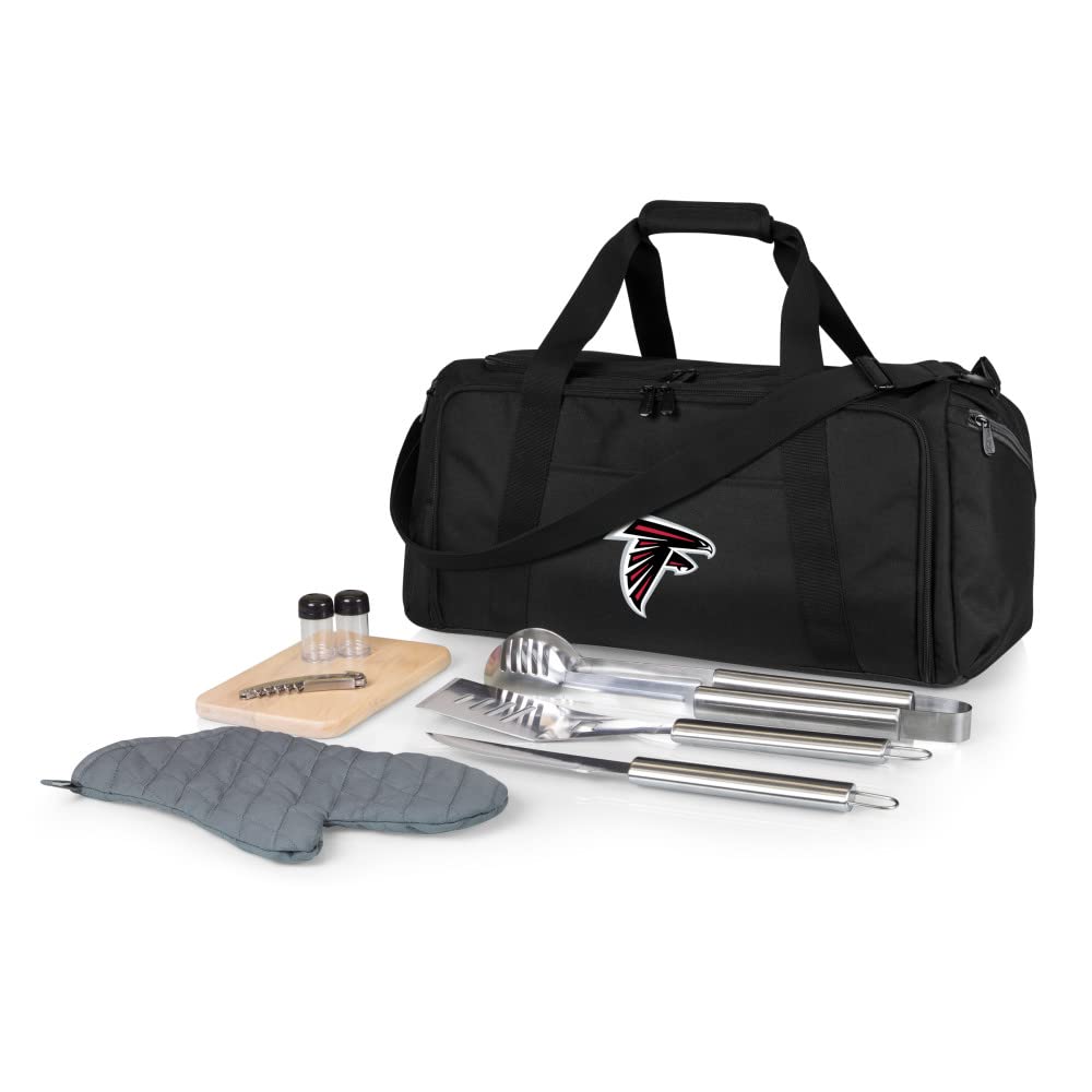 NFL BBQ Kit & Cooler Tote Set - Portable Grill Tools & Picnic Accessories for Outdoor Cooking, Tailgating & Camping