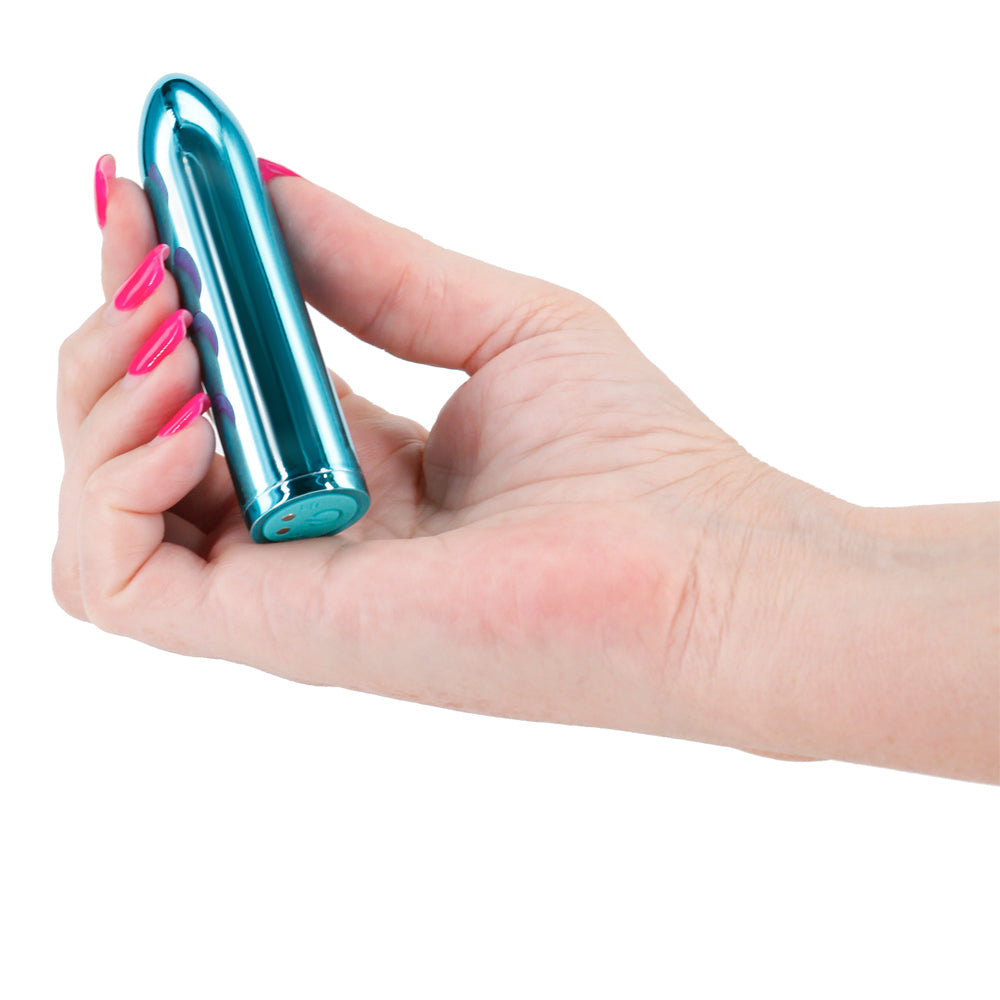 Chroma Petite Rechargeable Metallic Bullet Vibrator - Powerful Mini Personal Massager for Women, Discreet & Waterproof - Perfect for Solo Play, Couples & Travel