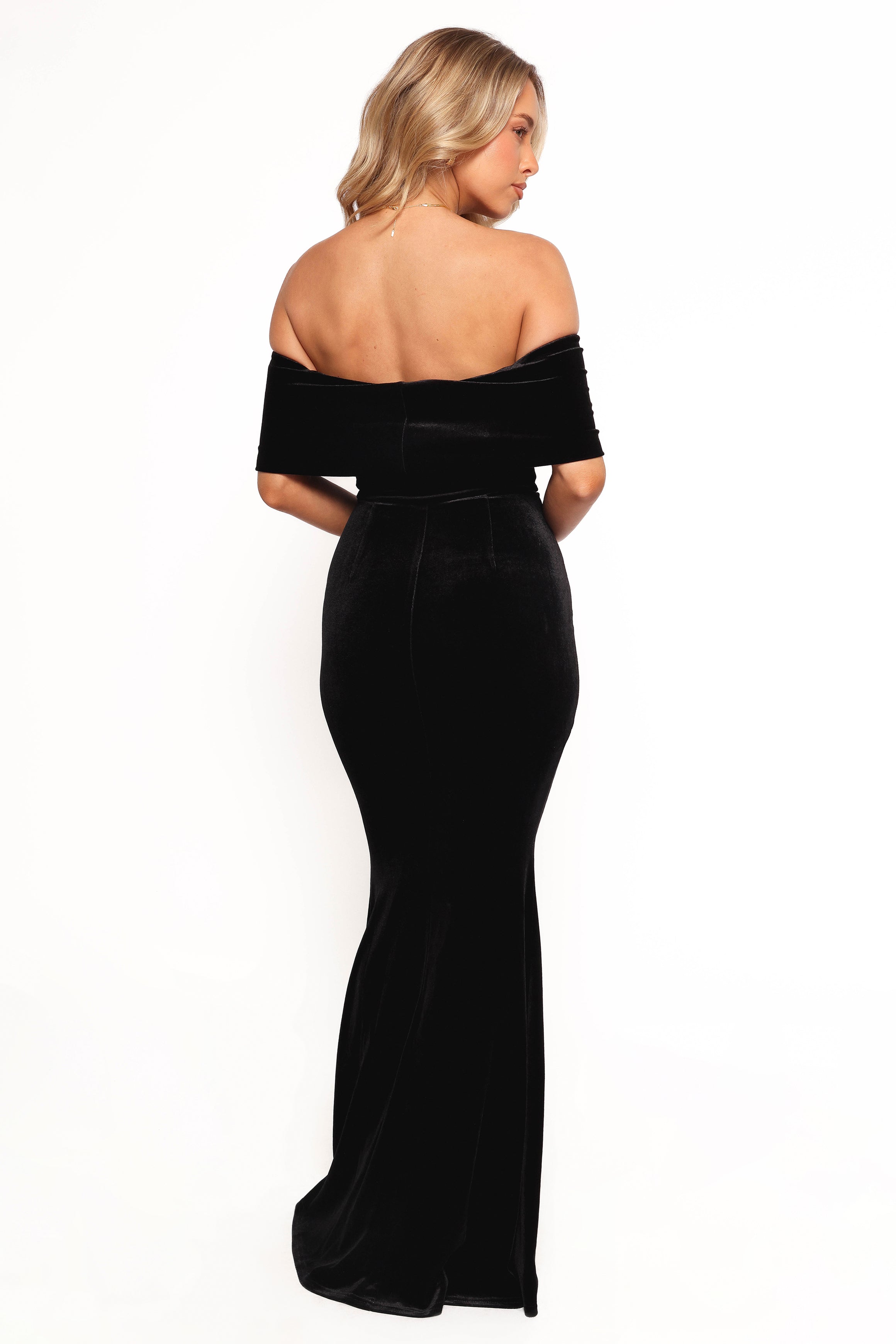 Adair Off Shoulder Maxi Dress for Women - Elegant Long Flowy Summer Dress in Black | Perfect for Beach, Wedding & Evening Events