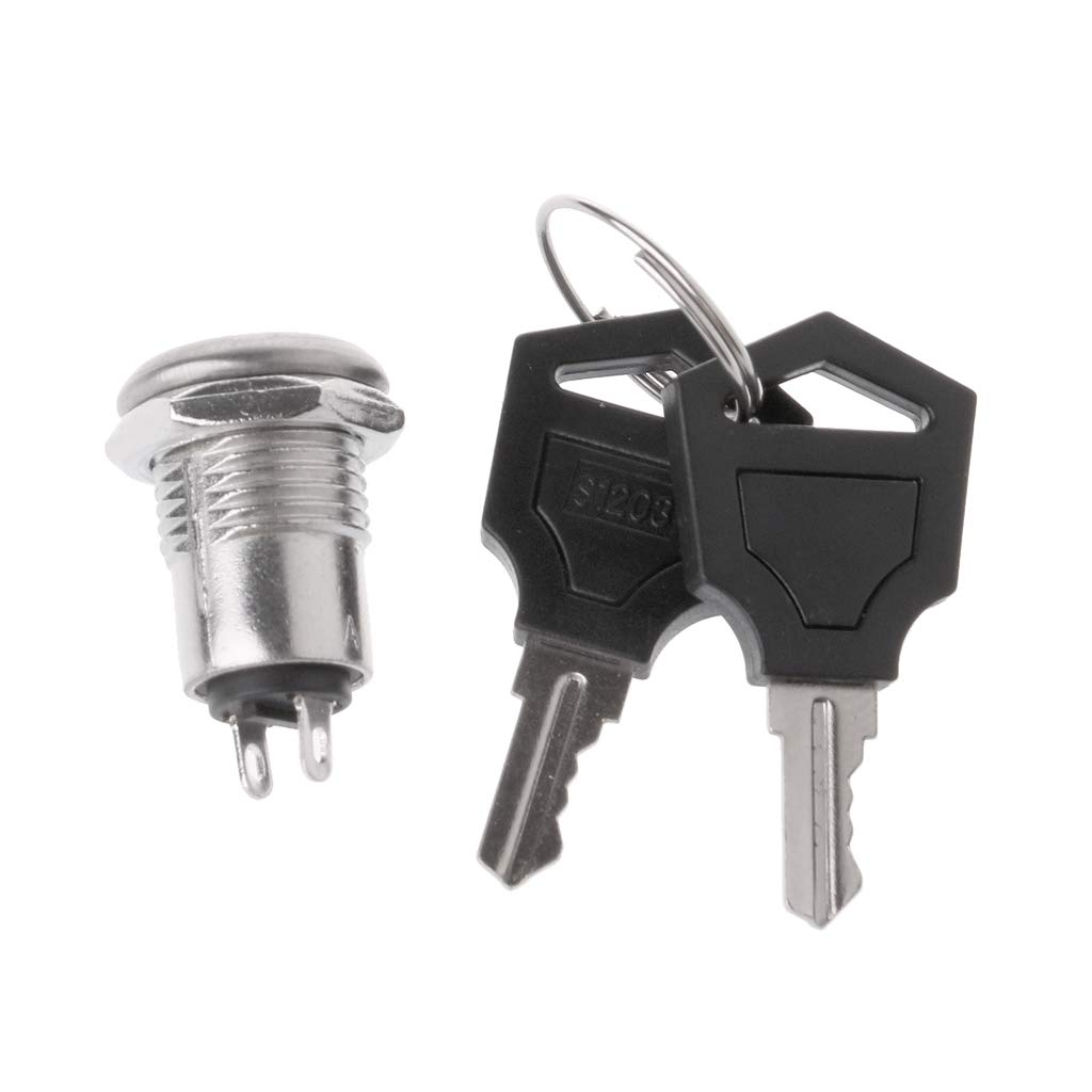 2 Position Rotary Keylock Switch with 2 Keys - ON/OFF Electric Terminals for Industrial Control Panels & Security Systems | Durable Metal Key Switch for Machinery, Equipment & Electrical Enclosures
