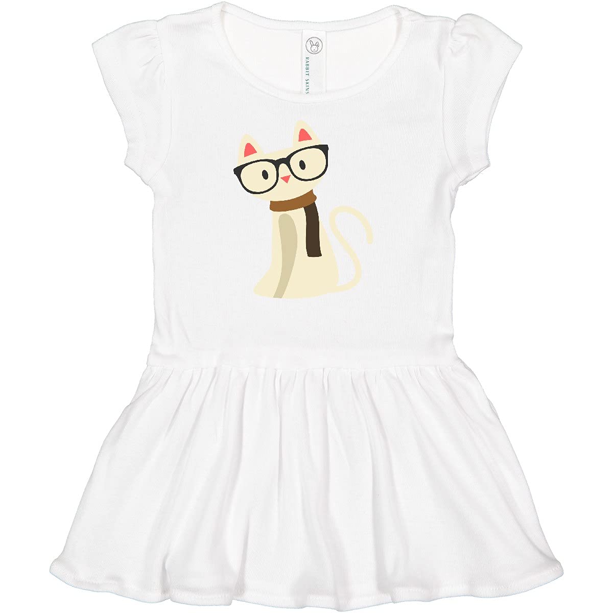 Inktastic Hipster Cat Infant Dress - Cute Baby Girl Outfit for Casual Wear & Photo Shoots | Soft Cotton Toddler Clothes for Everyday Use & Special Occasions
