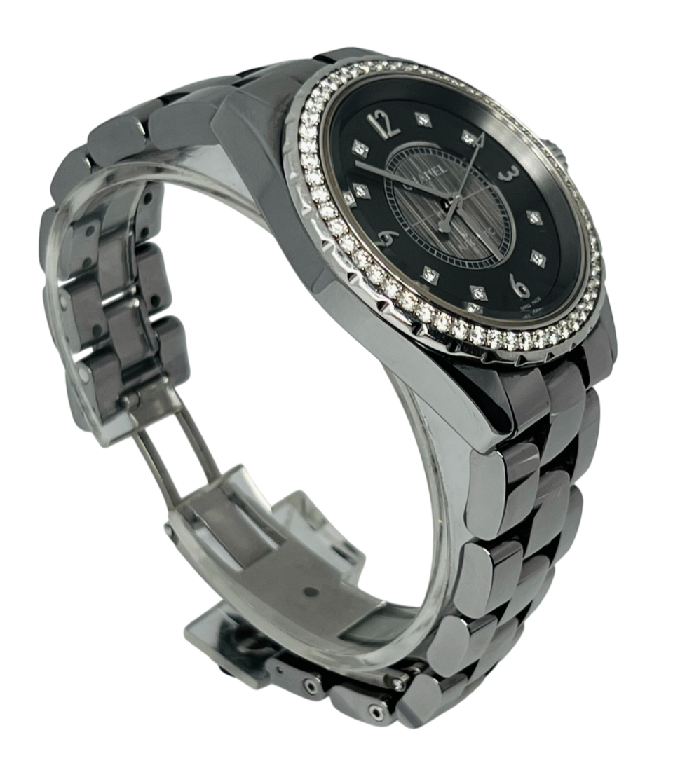 Chanel J12 Chromatic Titanium Ceramic & Diamond Ladies Watch - Luxury Women's Timepiece for Formal Events, Business Meetings & Special Occasions