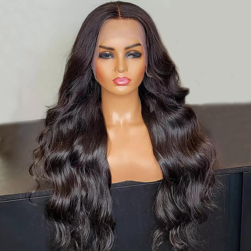 Eullair Body Wave HD Transparent Lace Frontal Human Hair Wig - Natural Looking 13x4 Lace Front Wig with Baby Hair for Women | Perfect for Daily Wear, Parties & Special Occasions