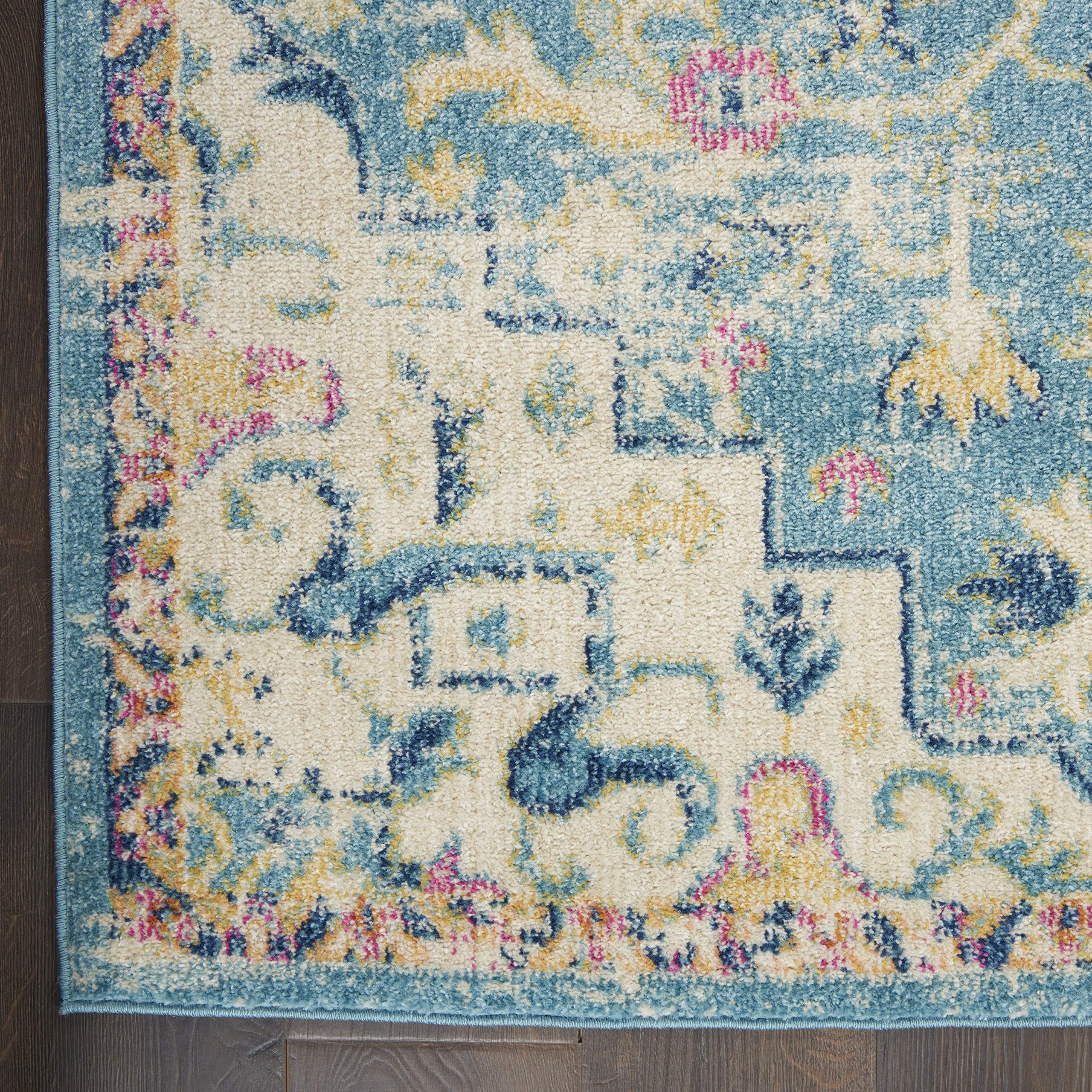 Nourison Passion Ivory/Light Blue 2'2