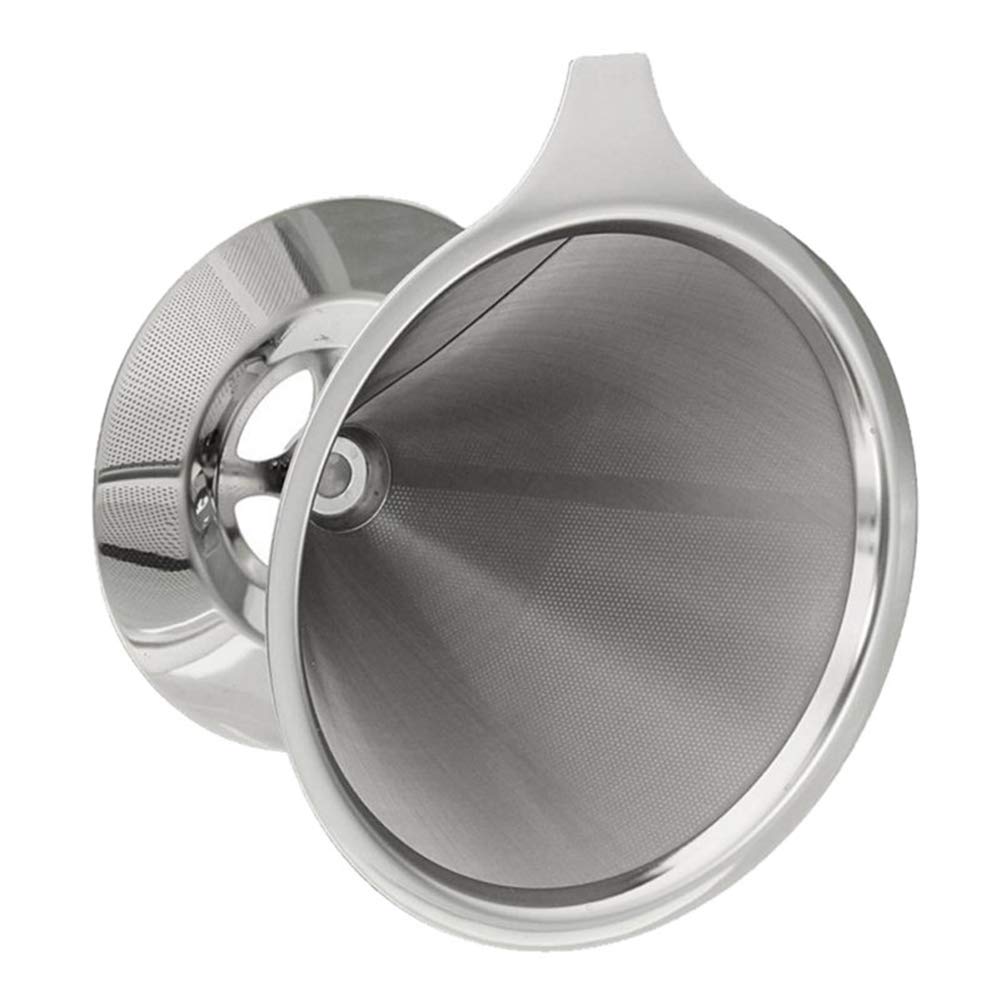 Premium Stainless Steel Double Layer Coffee Filter - Fine Mesh Pour Over Strainer for Coffee, Tea & Soy Milk | Perfect for Home Brewing, Camping & Office Use