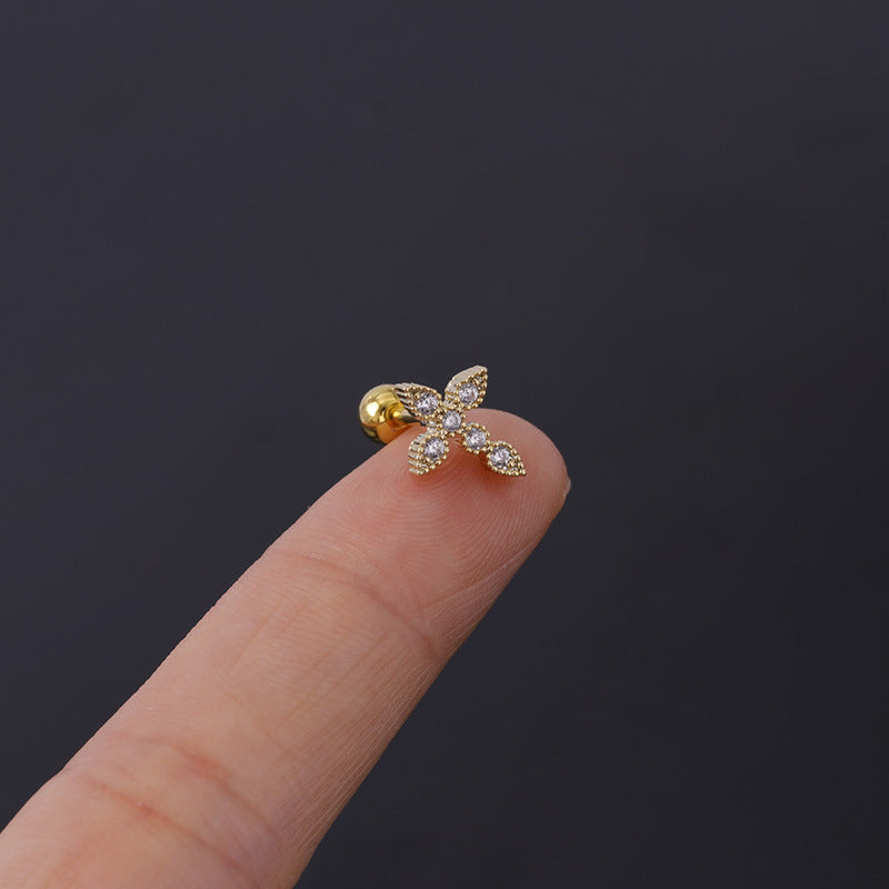 1.2mm Marquise Geometry Daith Stud Piercings - 316L Surgical Steel Body Jewelry for Cartilage & Ear Piercing | Perfect for Everyday Wear & Special Occasions