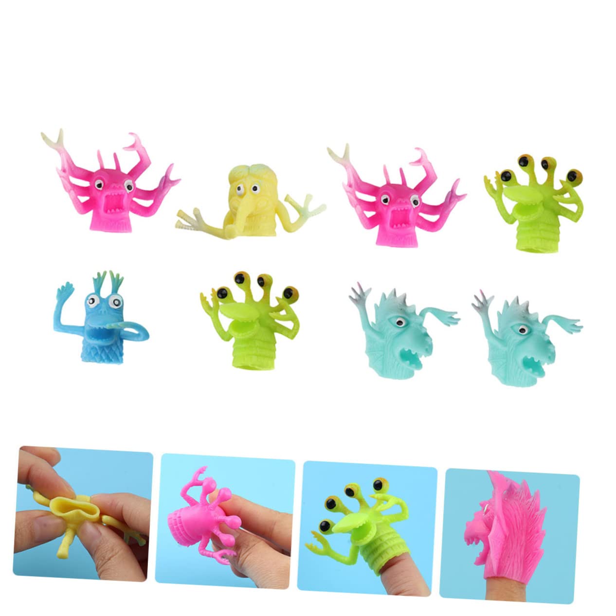 48 Pcs Animal Finger Puppet Toys for Kids - Soft Plush Hand Puppets for Storytelling, Role Play & Early Learning - Perfect for Classroom, Daycare & Home Playtime
