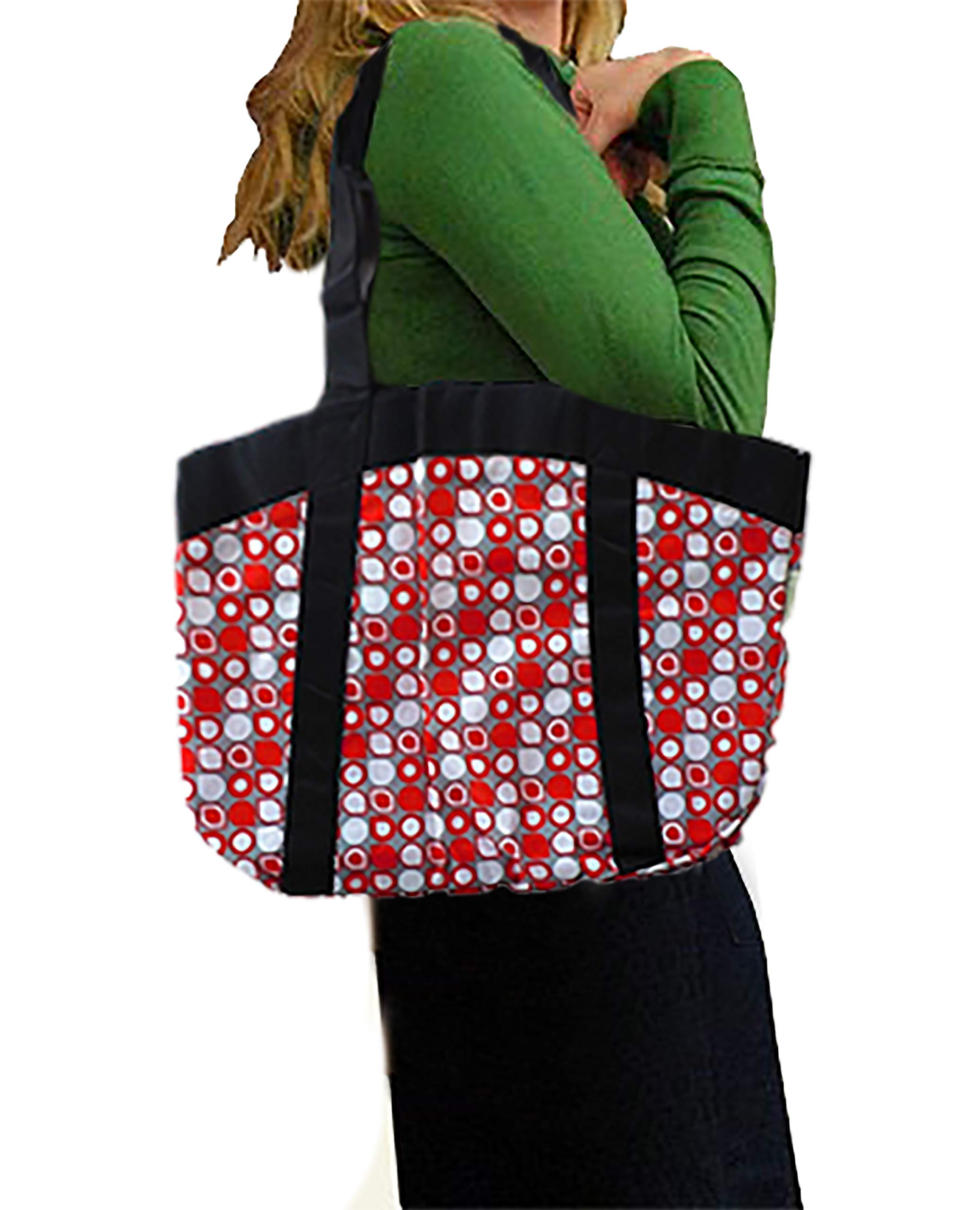 Stylish Large Reusable Grocery Tote Bags - 2 Pack Eco-Friendly Shopping Bags for Women, Market, Beach & Travel | Durable & Spacious Carryall