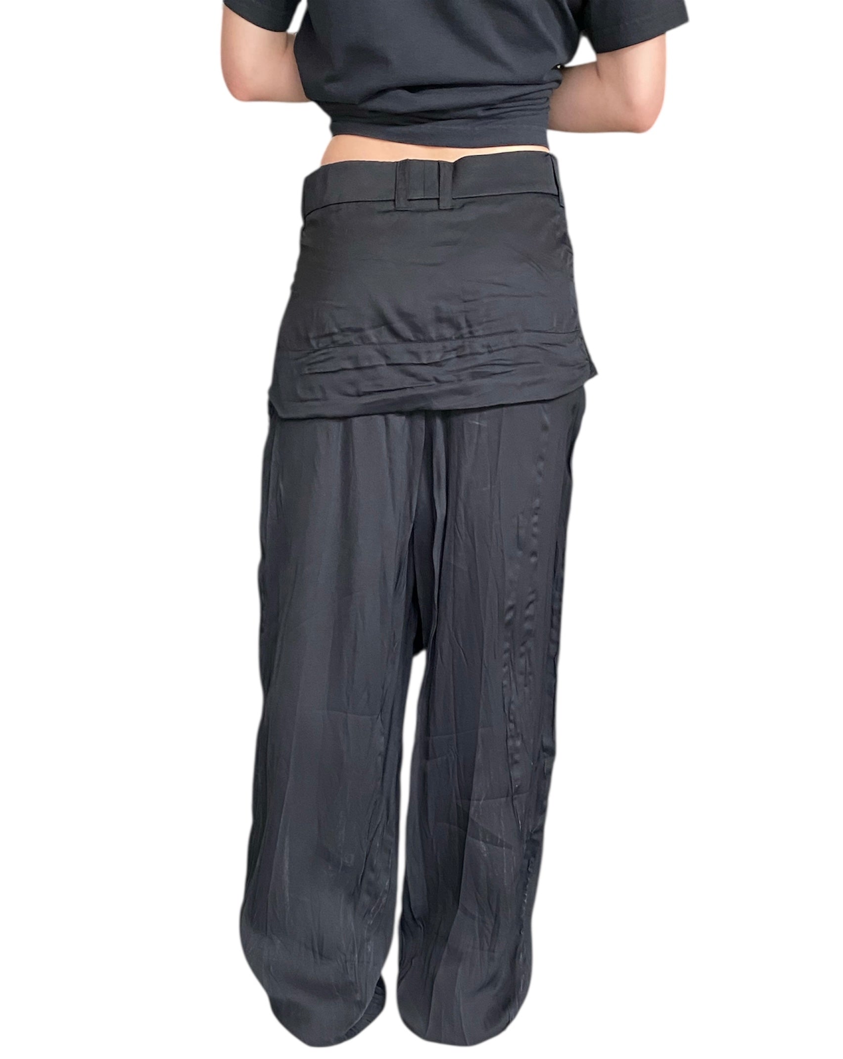Balenciaga Black Unisex Crinkle Shirt & Trousers Set - XXS/6 Size | Stylish Casual Outfit for Streetwear & Fashion Lovers
