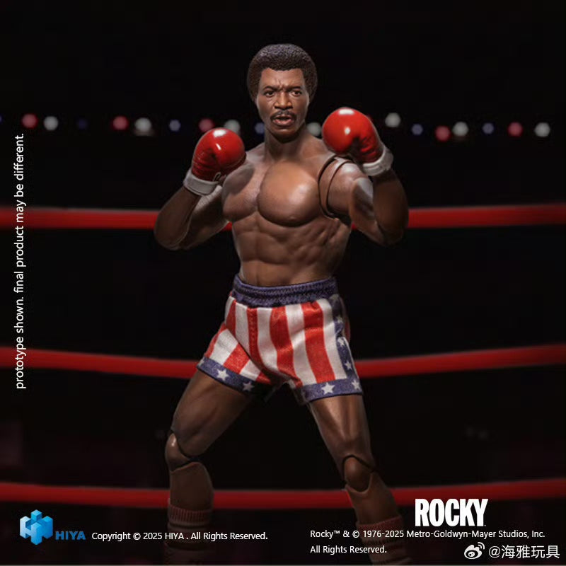 Pre-Order Hiya Toys 16cm 1/12 Scale Exquisite Super Series Rocky Balboa vs Apollo Creed Action Figures - Perfect for Collectors & Movie Scene Displays