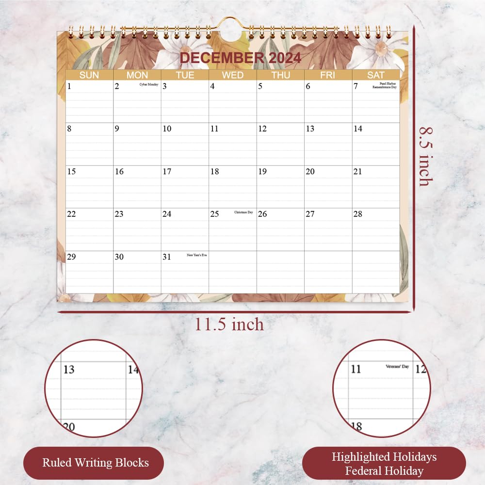2025-2026 Wall Calendar | 18 Month Planner from January 2025 to June 2026 | Premium Thick Paper | 8.5