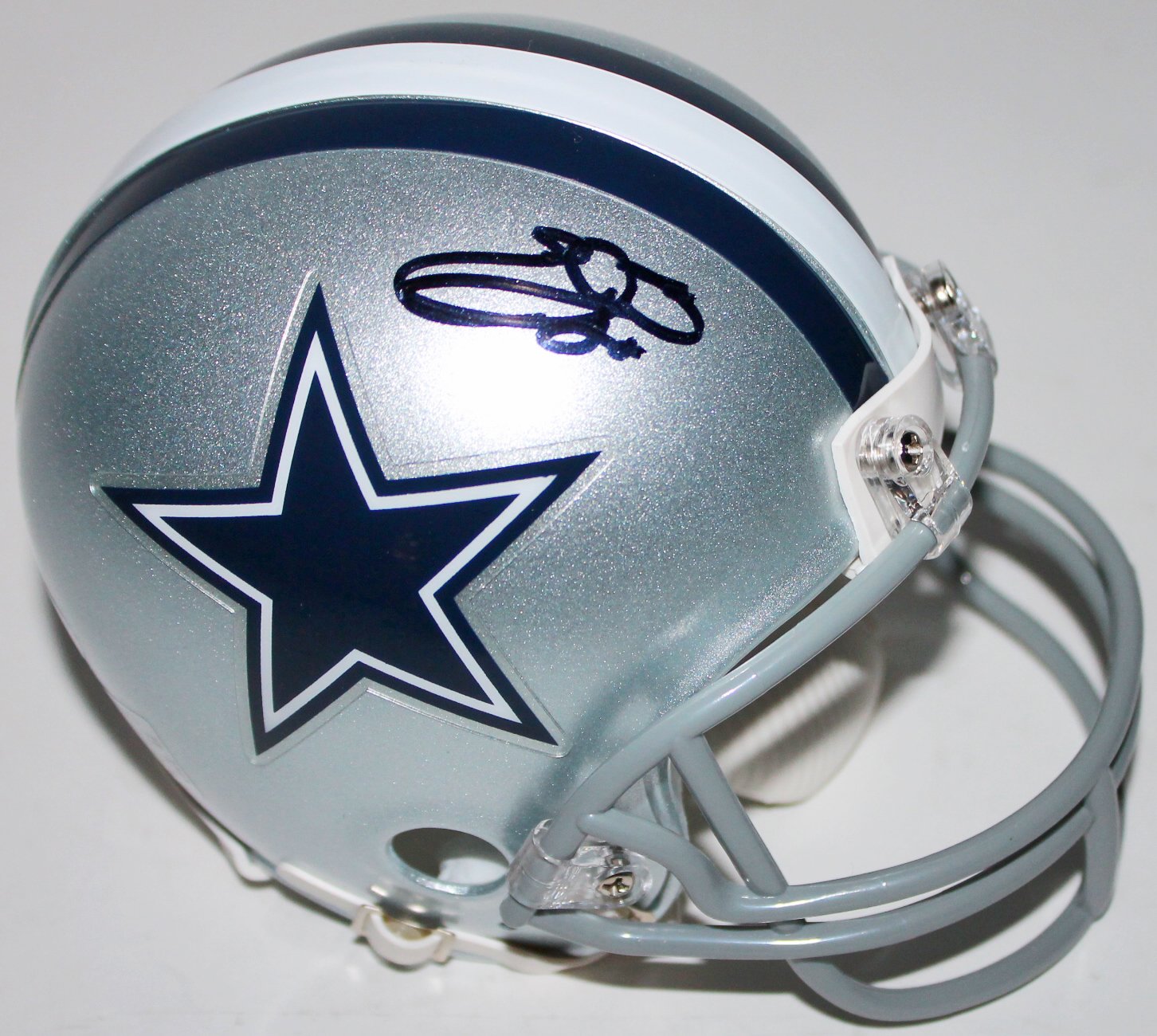 Emmitt Smith Signed Mini Helmet - Authentic Cowboys Collectible with BAS Witnessed COA - Perfect for NFL Memorabilia Displays & Sports Fan Gifts