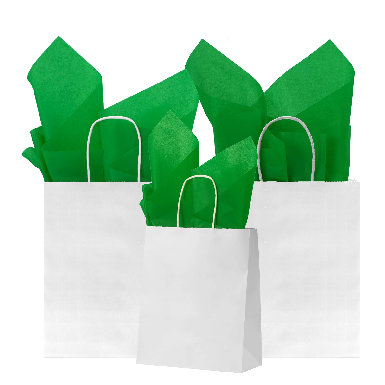 Premium Green Tissue Paper for Gift Wrapping - 115 Sheets (14