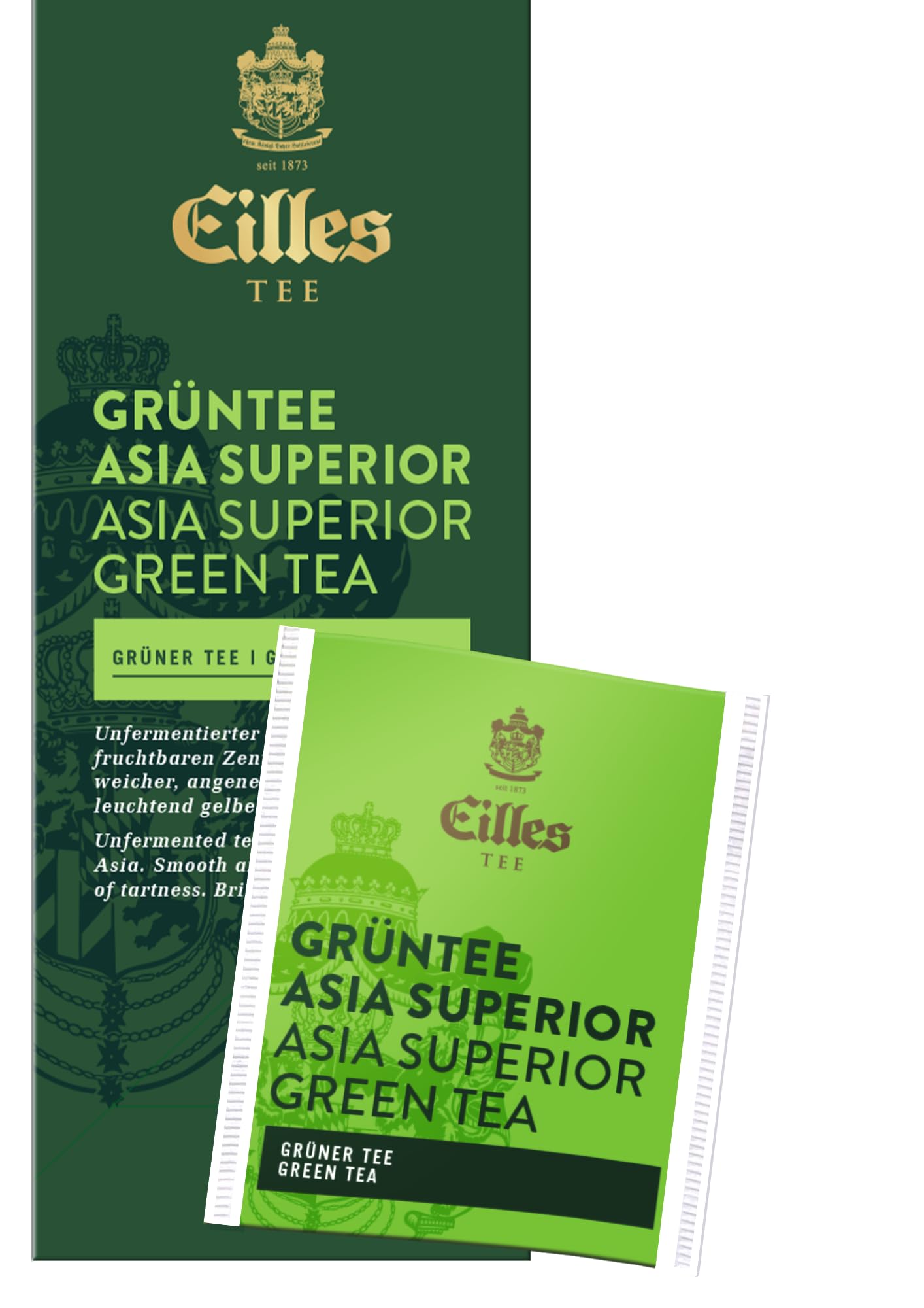 Premium Eilles Green Tea Bags - Asia Superior Blend (2-Pack) | Organic Loose Leaf Tea for Relaxation, Detox & Weight Loss | Perfect for Home, Office & Travel