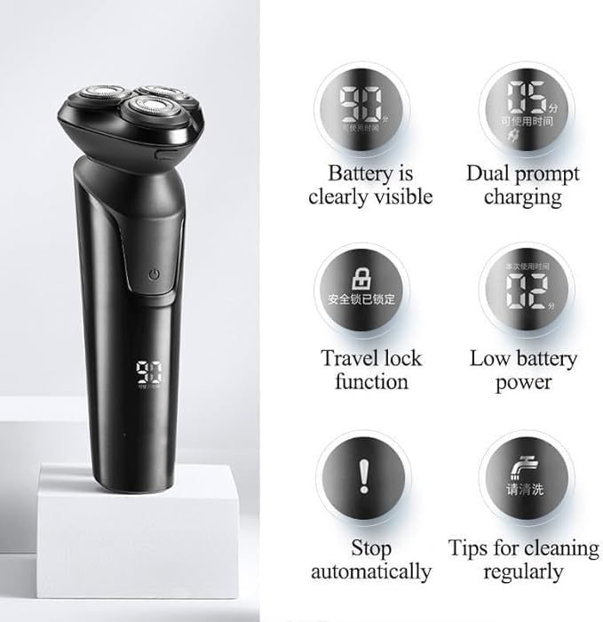 Best Electric Shavers for Bald Men - IPX7 Waterproof Rechargeable Beard Trimmer with Fast Charging | Perfect for Head Shaving, Beard Grooming & Travel Use