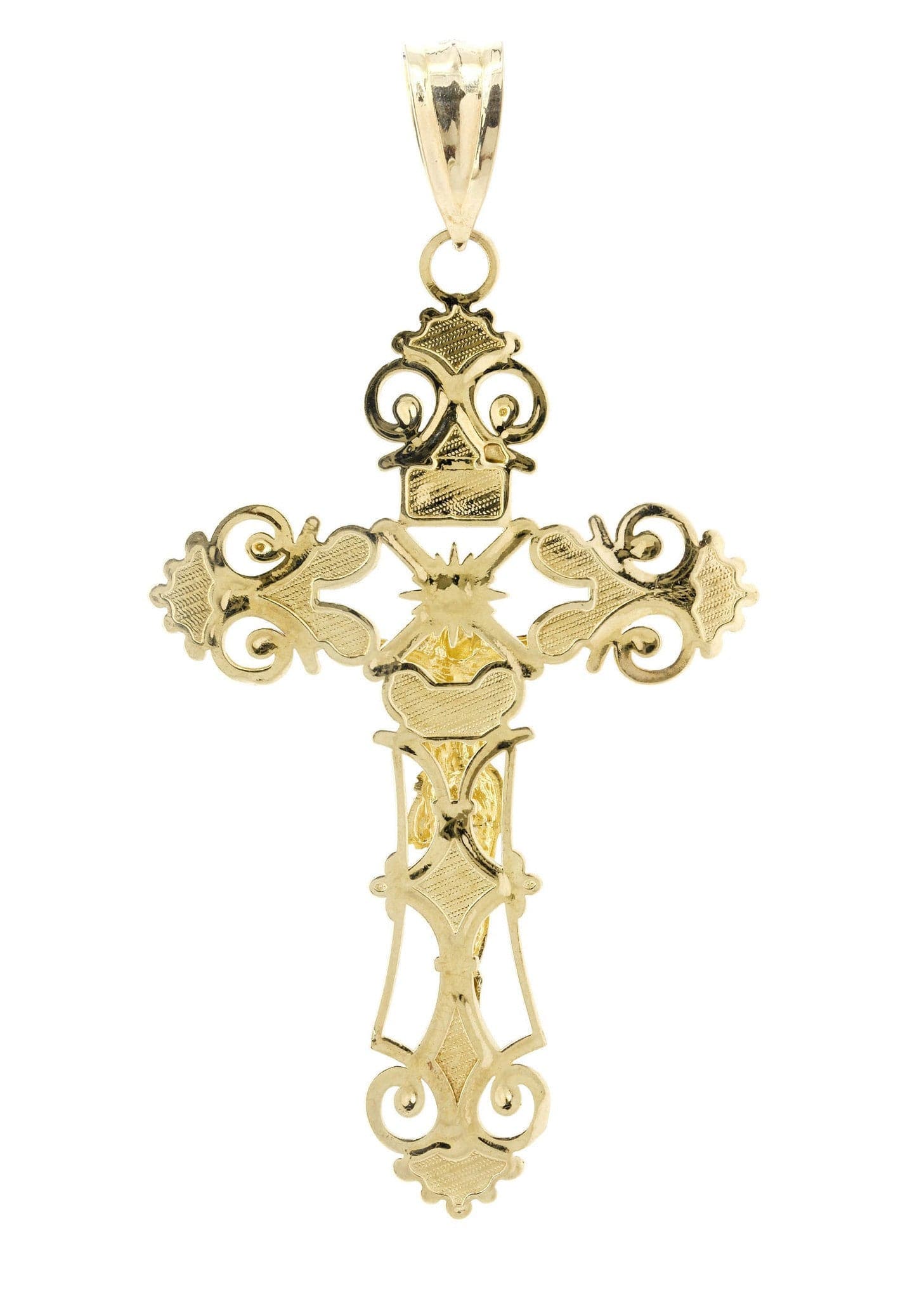 10K Gold Cross Pendant for Women & Men - 22 Grams Solid Gold Crucifix Necklace - Perfect for Gifts, Baptism, First Communion & Everyday Wear