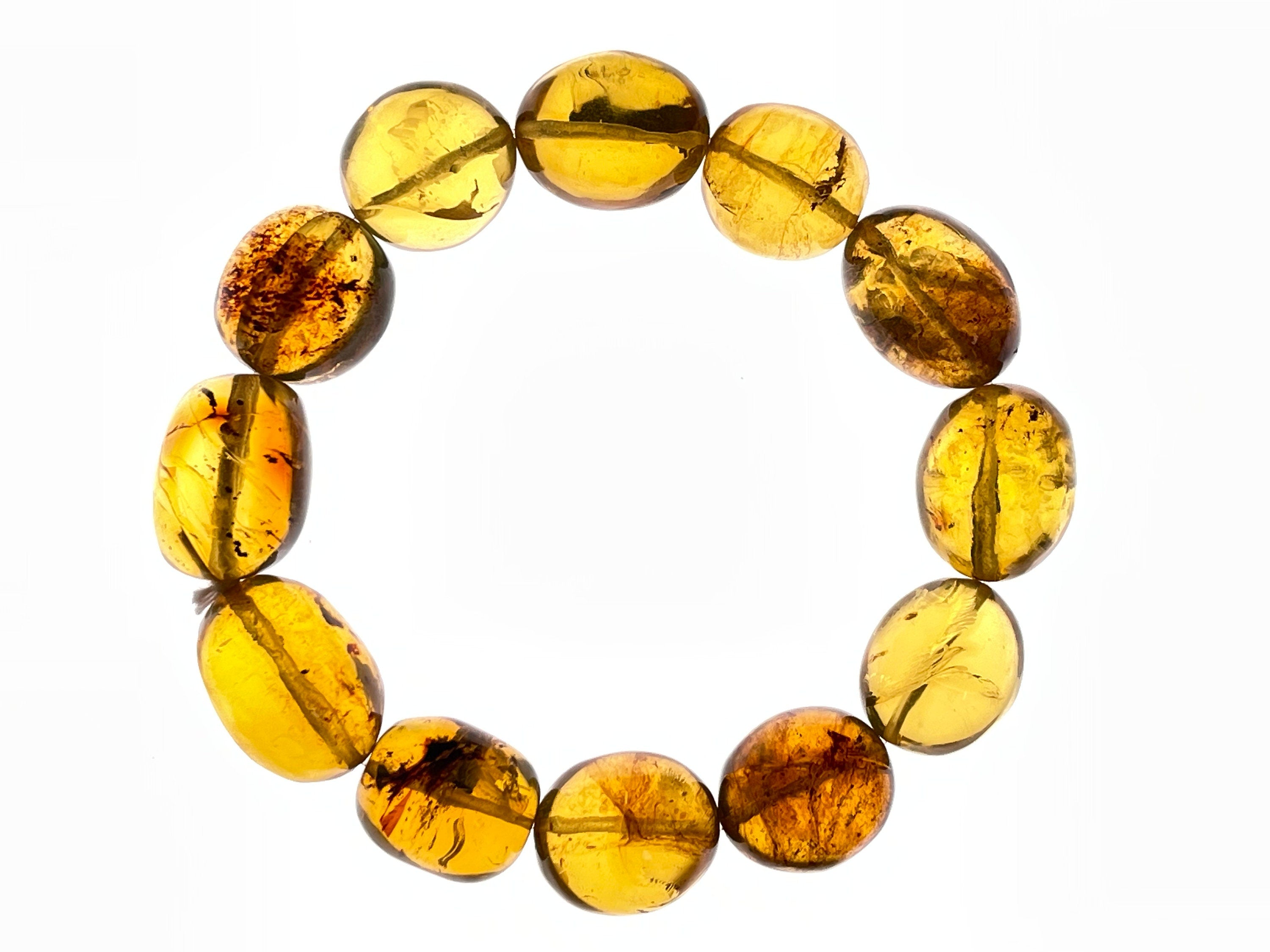 Mexican Amber Crystal Beaded Bracelet - Handmade Healing Jewelry with Natural Stones for Women | Perfect for Meditation, Yoga & Spiritual Wellness