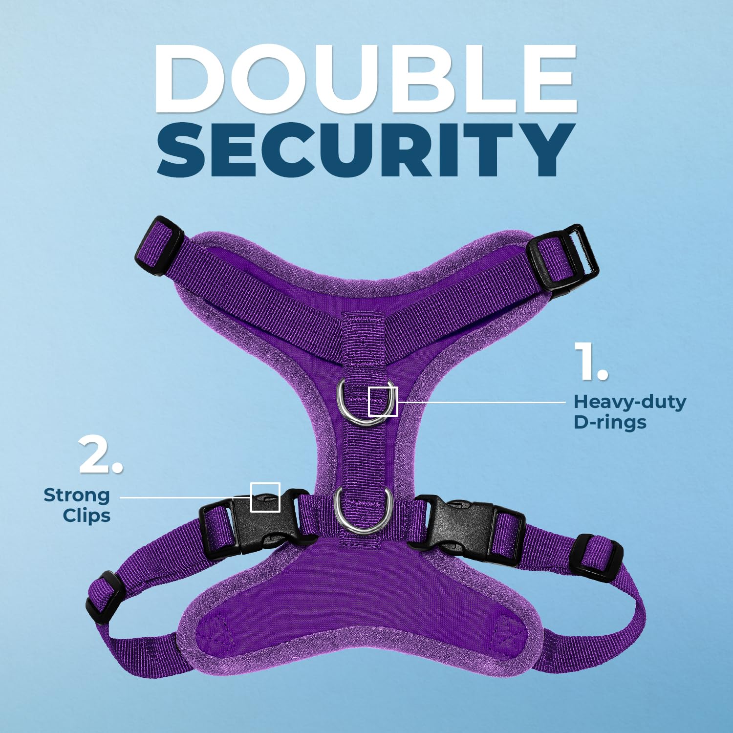 Best Pet Supplies Voyager Step-in Lock Dog Harness with Reflective Leash Combo Set - Adjustable Neoprene Handle 5ft for Small/Medium/Large Dogs & Cats - Purple (Large) | Perfect for Walking, Training & Outdoor Adventures