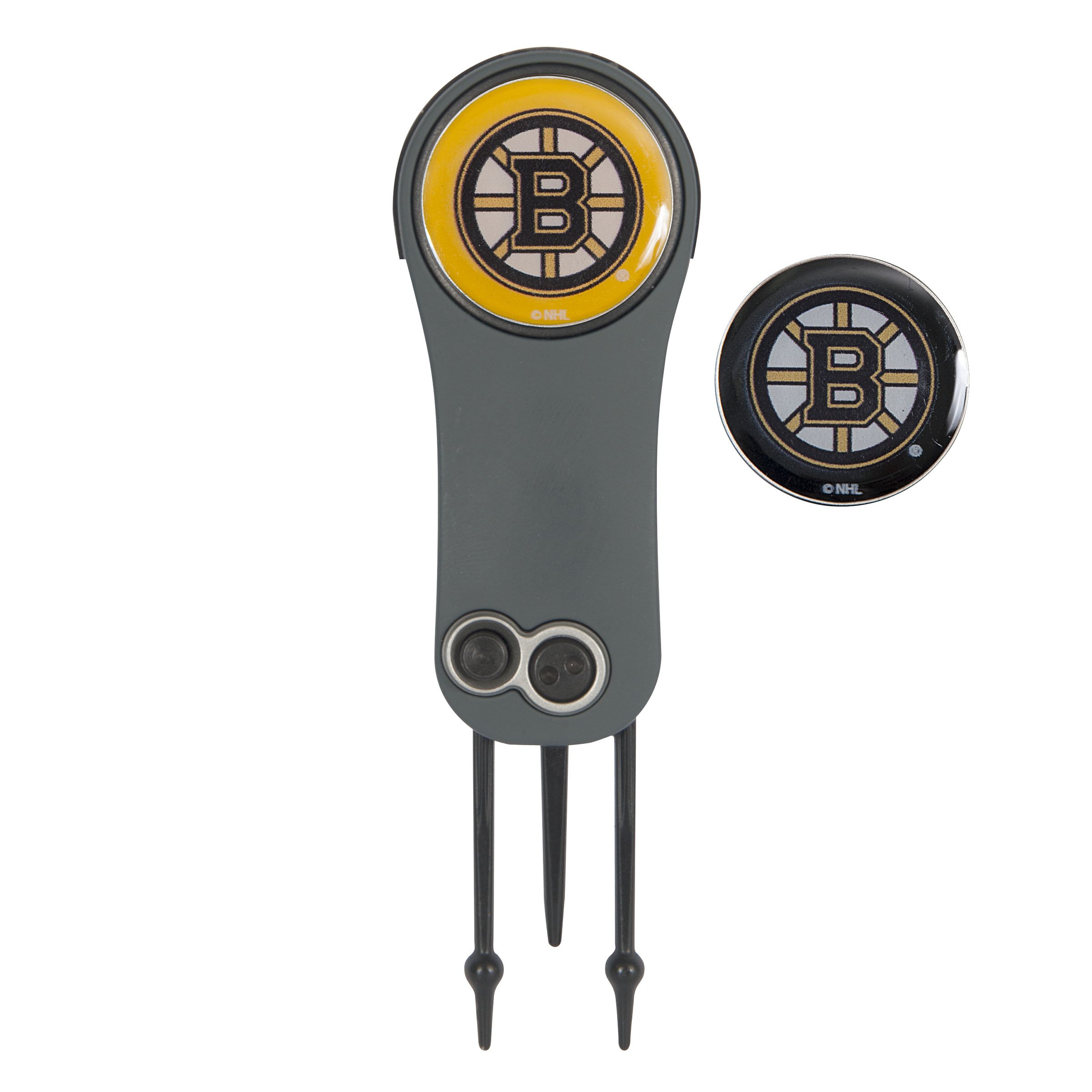 NHL Switchblade Golf Club Repair Tool with 2 Ball Markers - Essential Golf Accessories for Greens Repair & Ball Marking on the Course