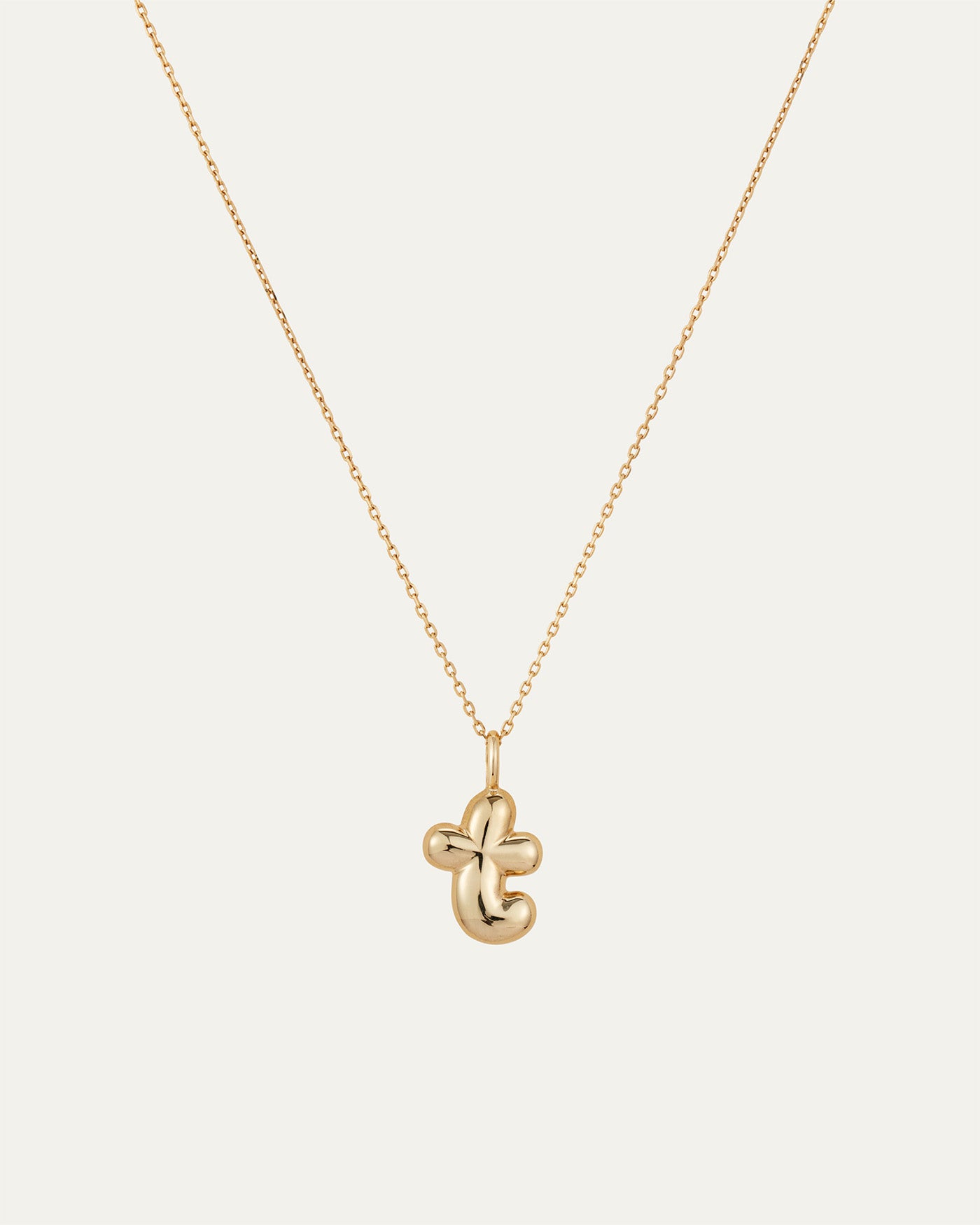 14K Gold Bubble Letter Necklace - Personalized Initial Pendant for Women - Perfect for Birthdays, Anniversaries & Everyday Elegance