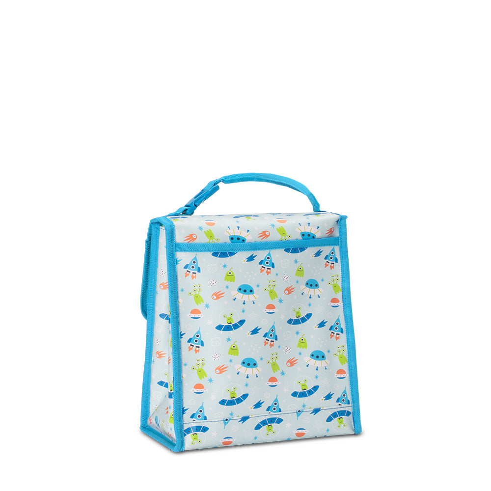 Foldable Insulated Lunch Bag for Kids & Adults - Reusable Space Camp Design for School, Work, Picnics & Outdoor Activities