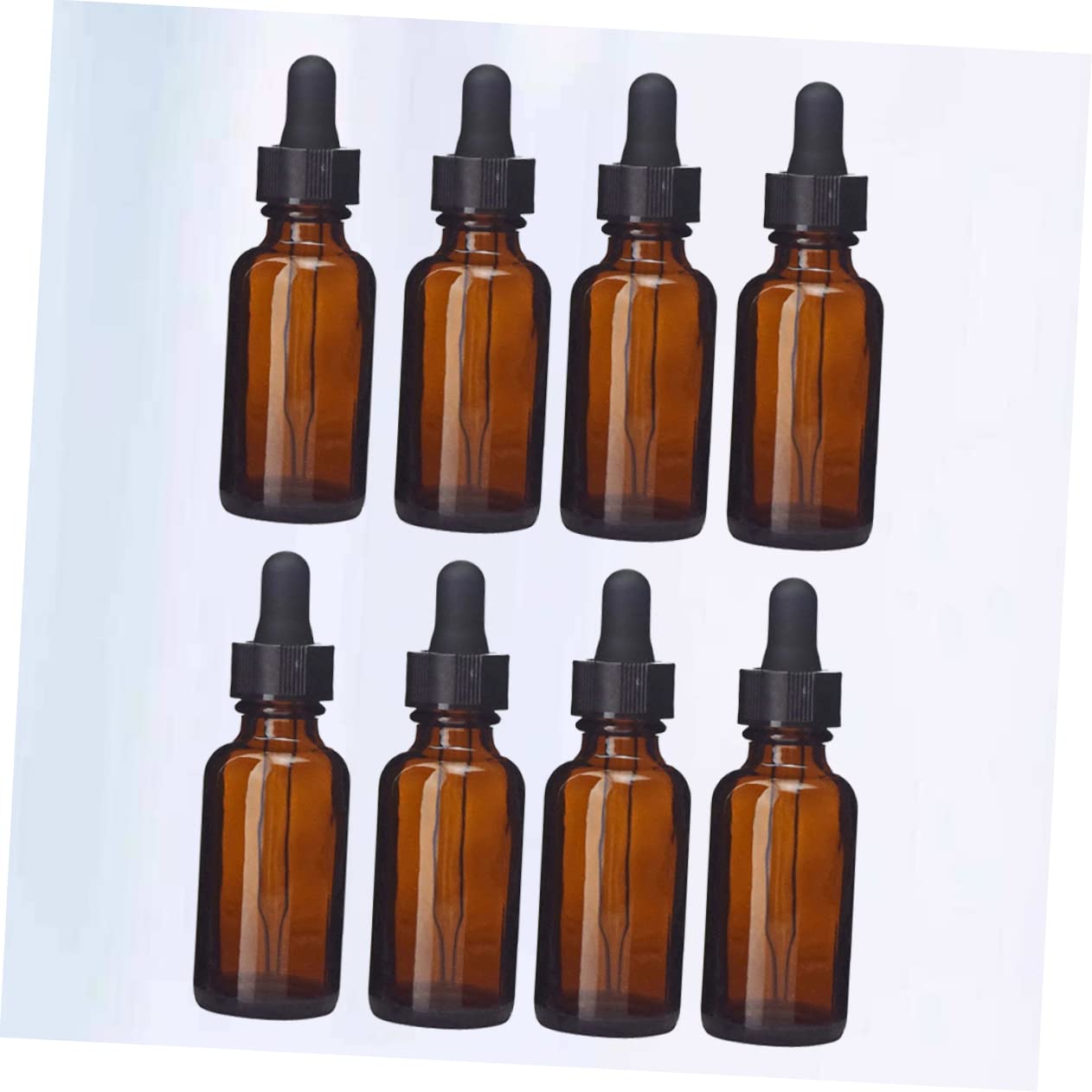 FRCOLOR 8 Pack Travel-Sized Refillable Glass Dropper Bottles - Essential Oil Containers, Mini Spray Bottles for DIY Skincare, Aromatherapy & Travel Use - Perfect for Liquids, Serums & Perfumes