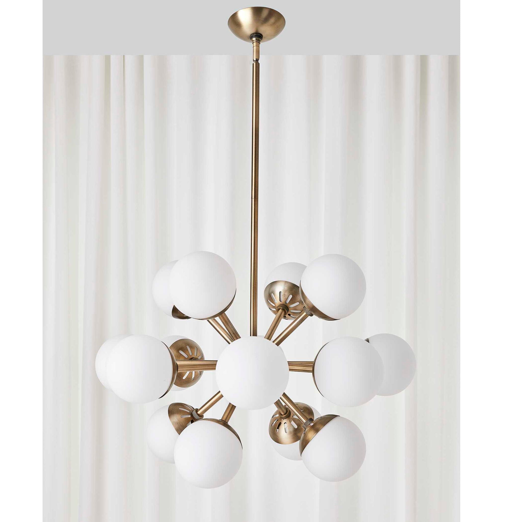16-Light Sputnik Chandelier - Modern Droplet Crystal Ceiling Light Fixture for Dining Room, Living Room, Bedroom & Entryway